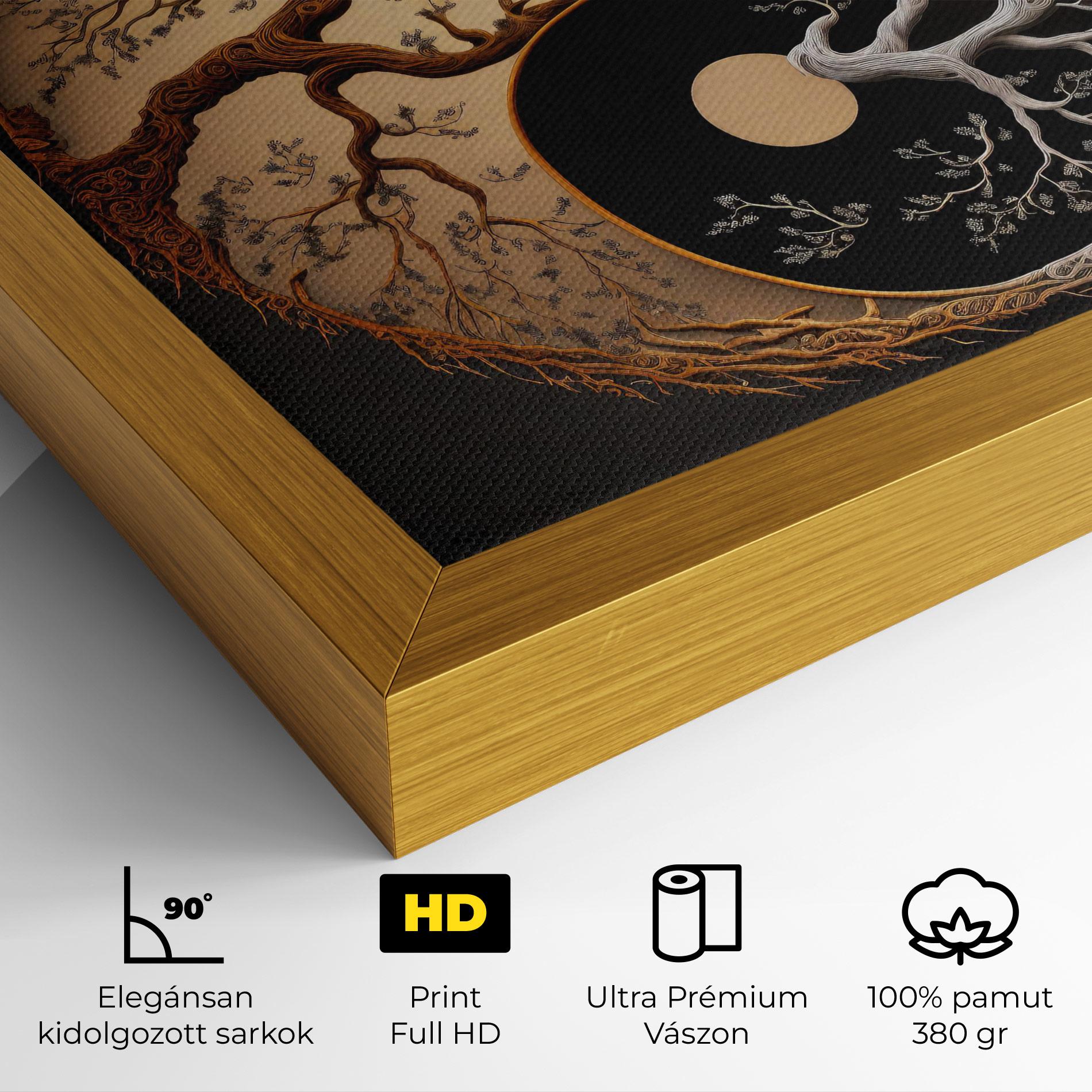 Vászonkép Old Tree Yinyang mockup 4