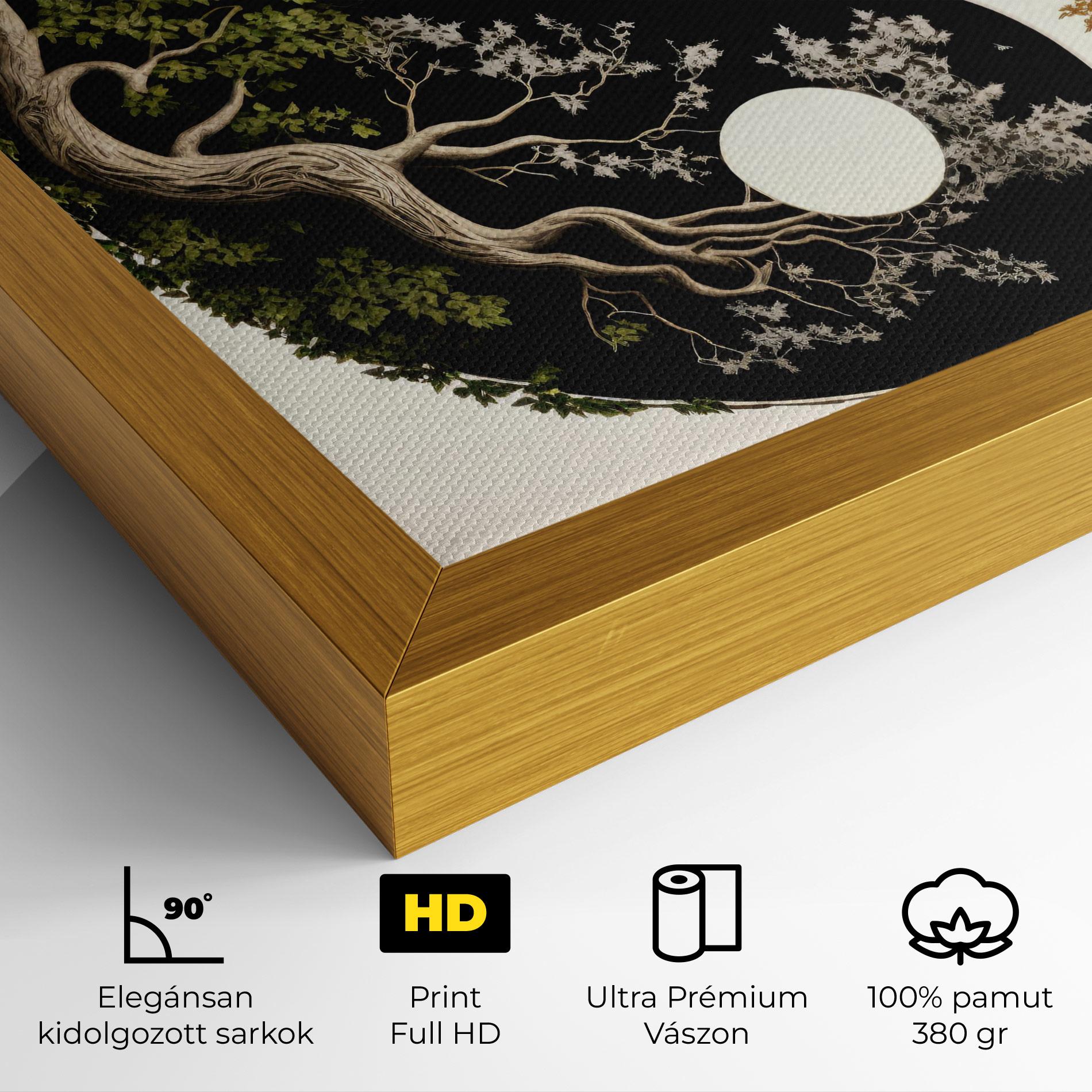 Vászonkép Tree Yinyang mockup 4
