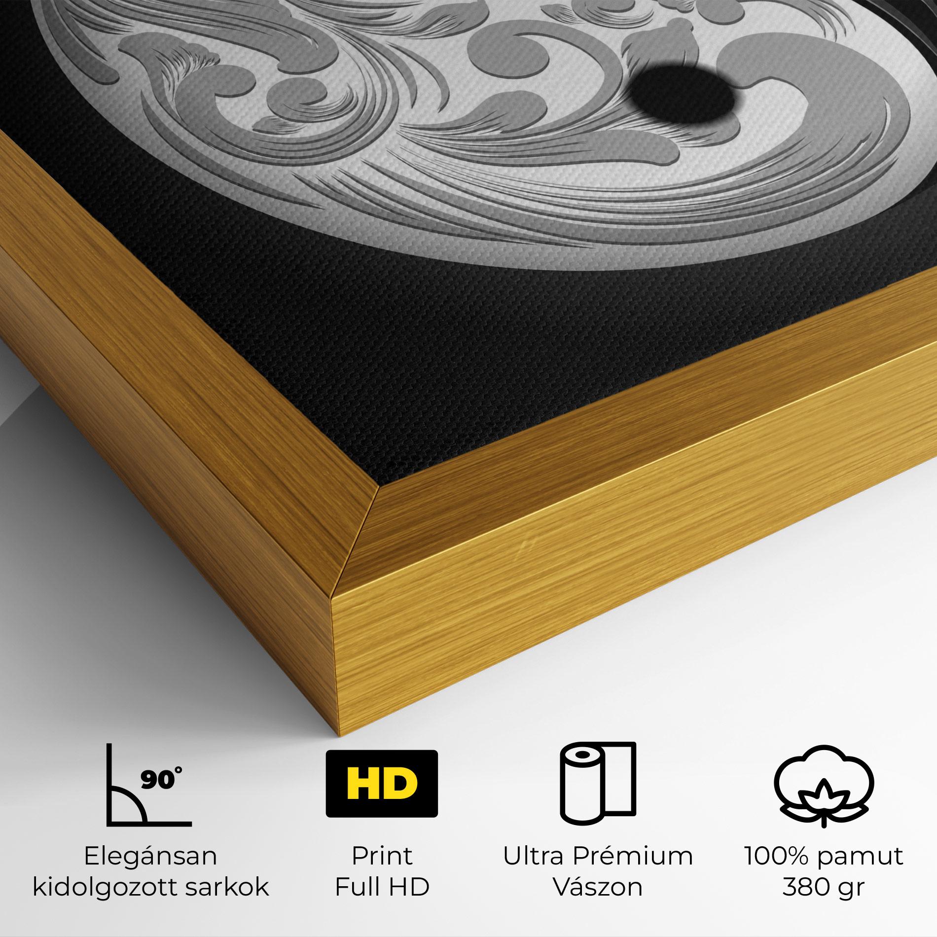 Vászonkép Yinyang Grey mockup 4