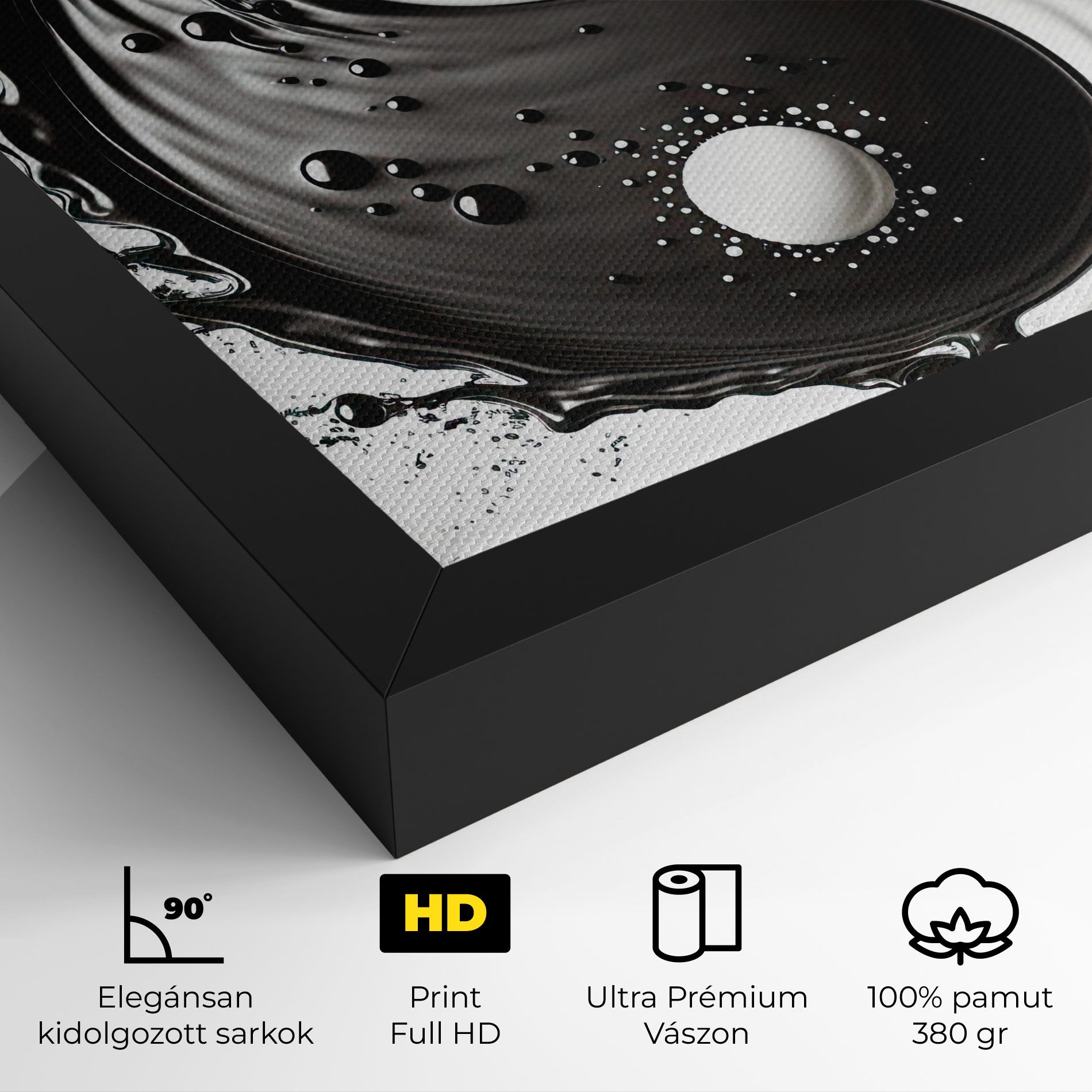 Black Liquid Yinyang mockup 4