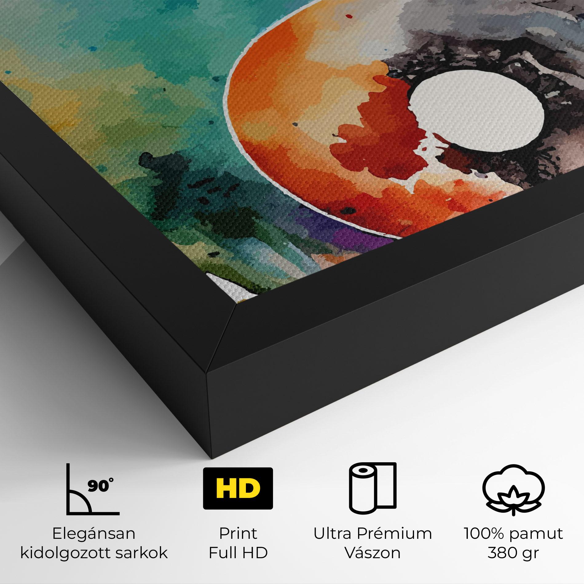 Vászonkép Earth Yinyang Art mockup 4