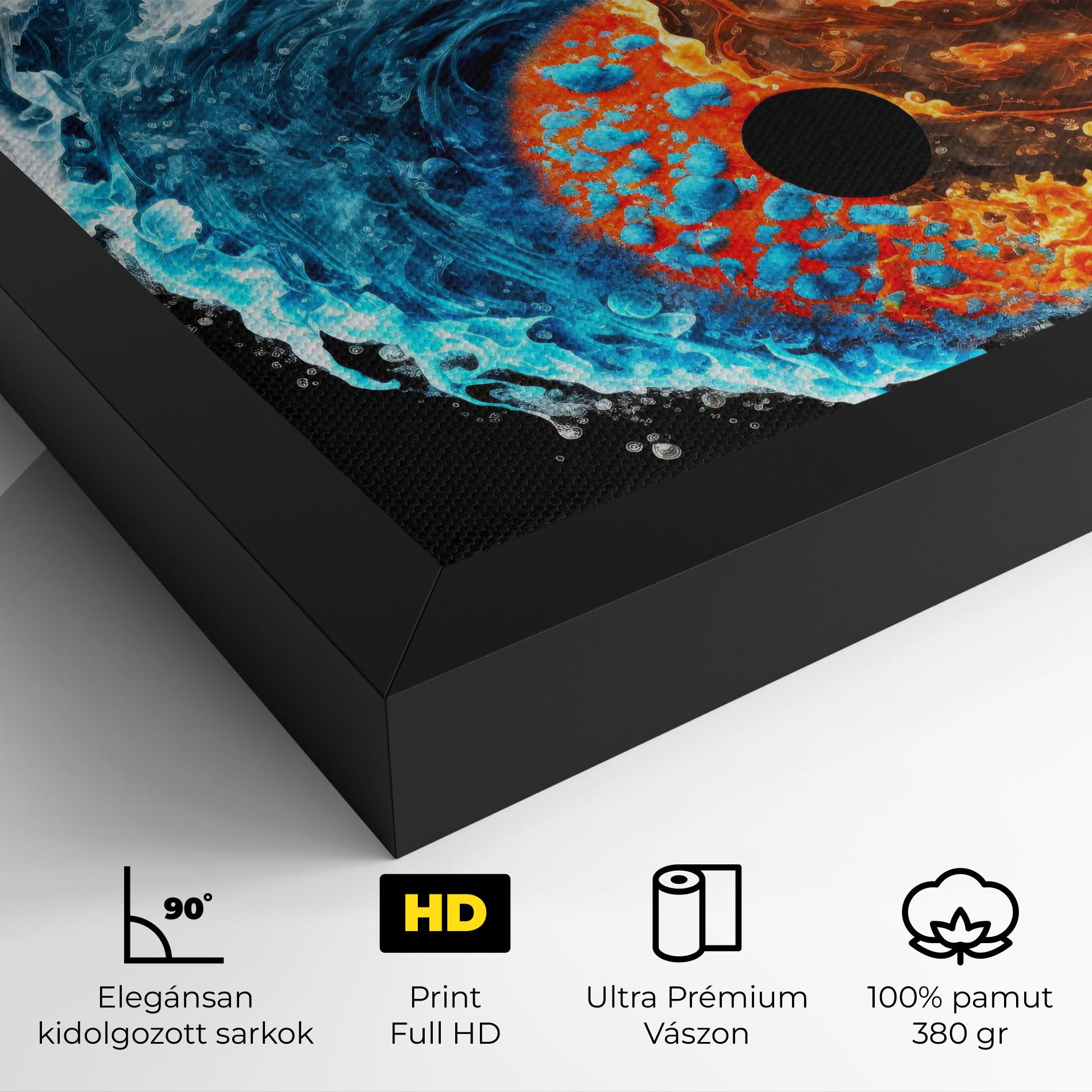 Vászonkép Fire Water Yin Yang mockup 4