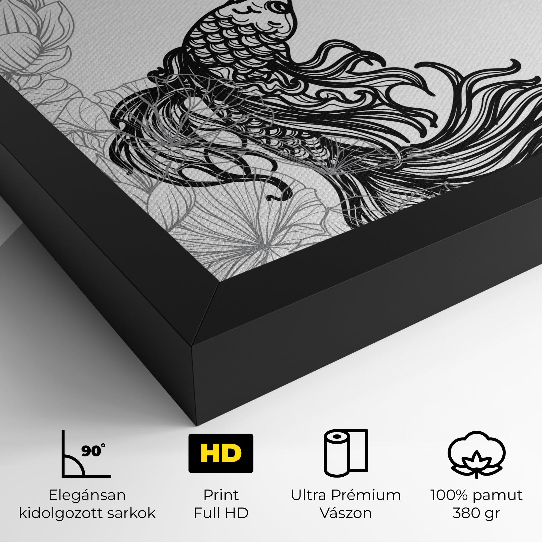 Vászonkép Fish Yinyang mockup 4