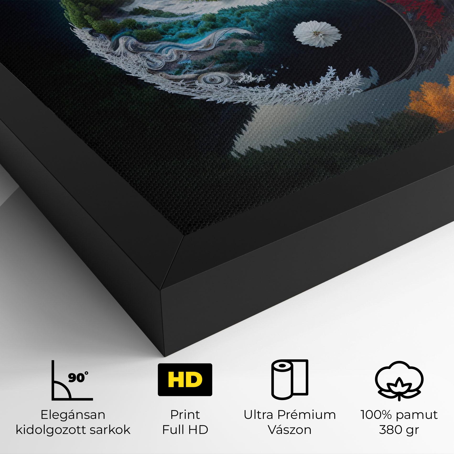 Vászonkép Mountain Yinyang mockup 4