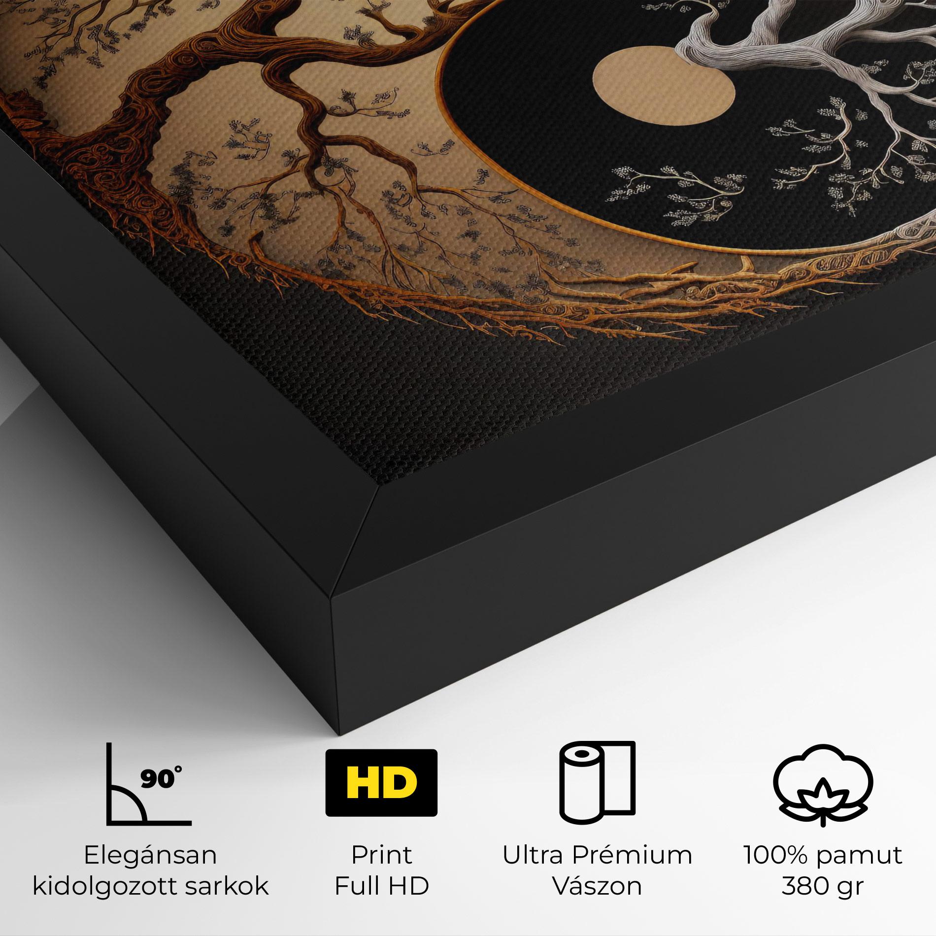 Vászonkép Old Tree Yinyang mockup 4