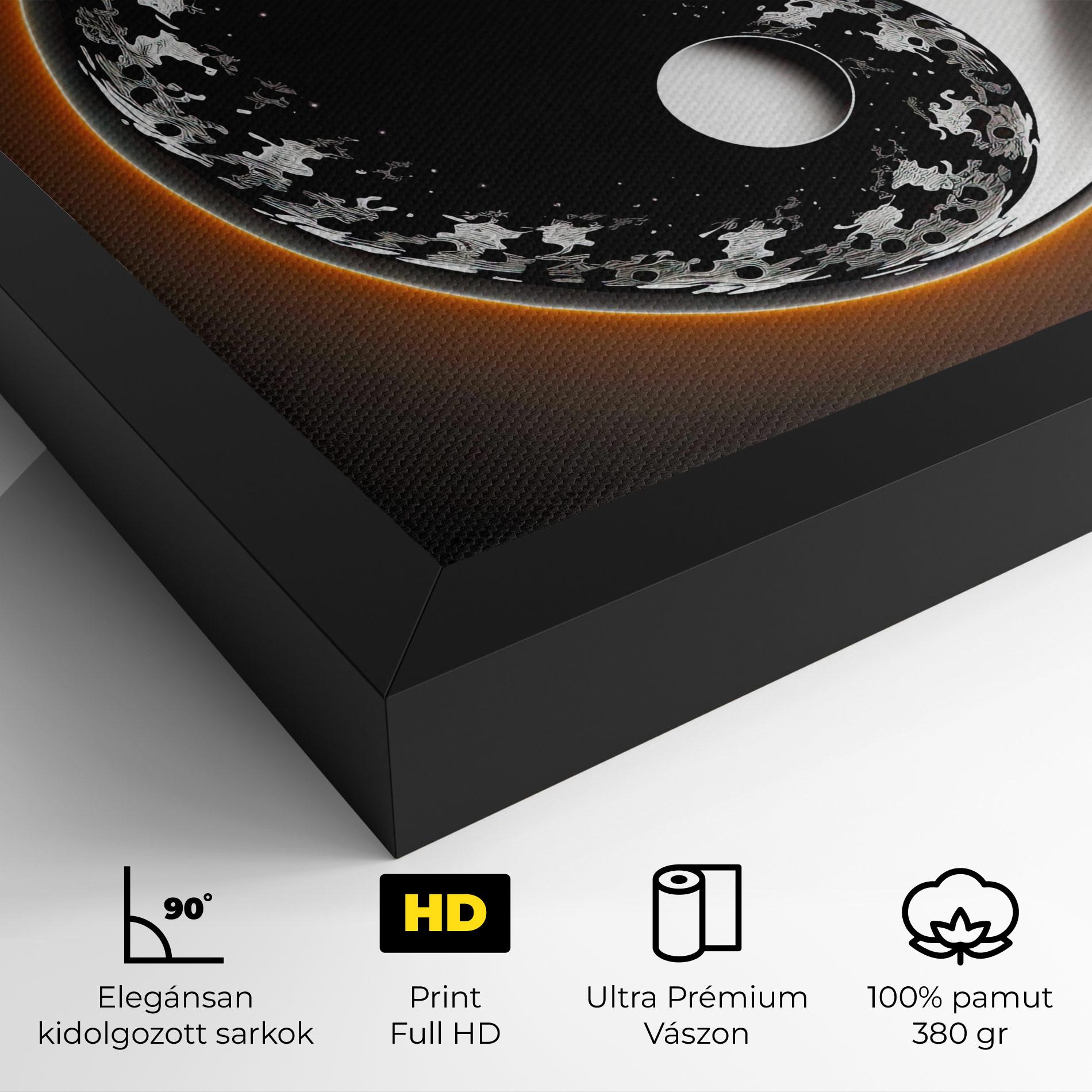 Vászonkép Purple Light Yinyang mockup 4