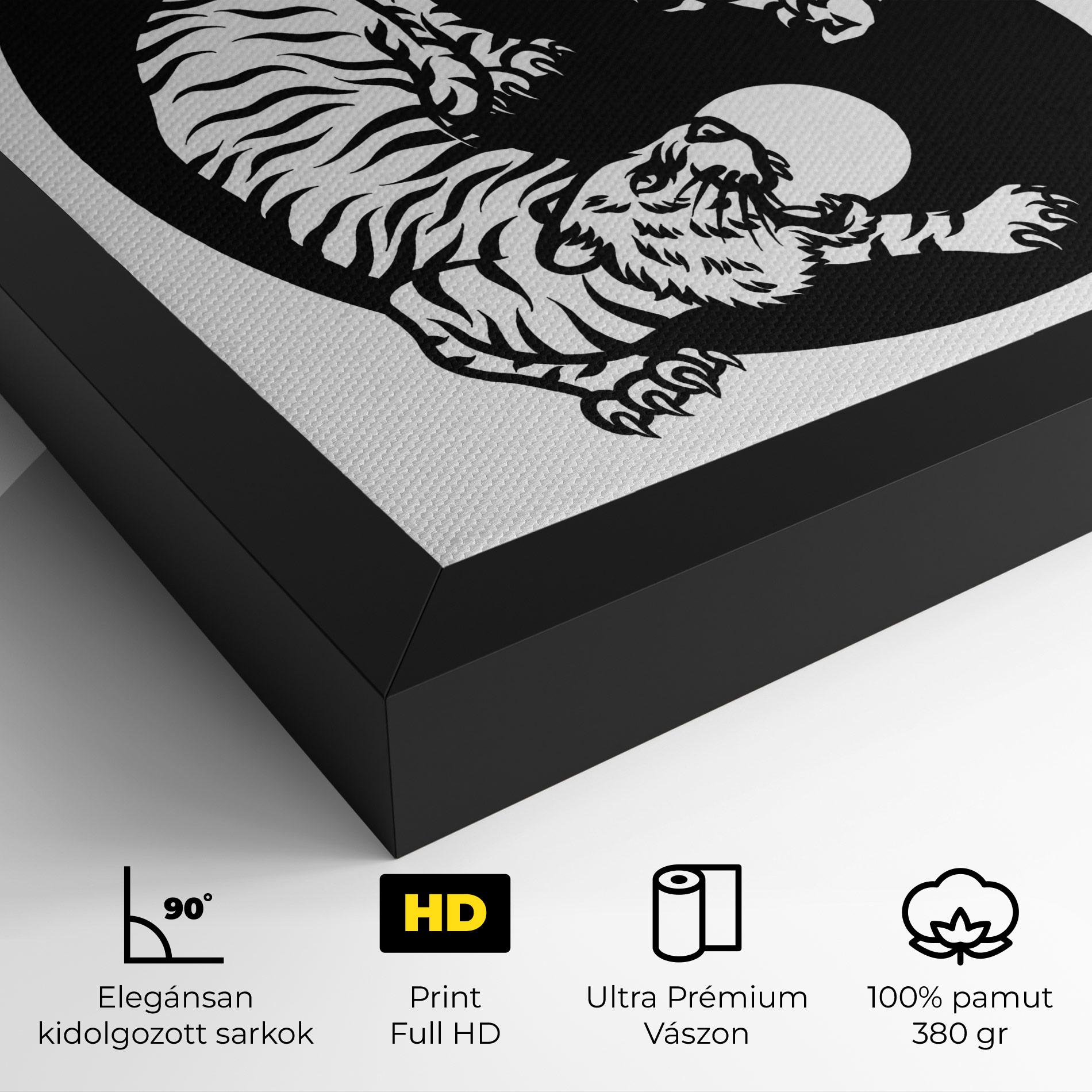 Vászonkép Tiger Dragon Yinyang mockup 4