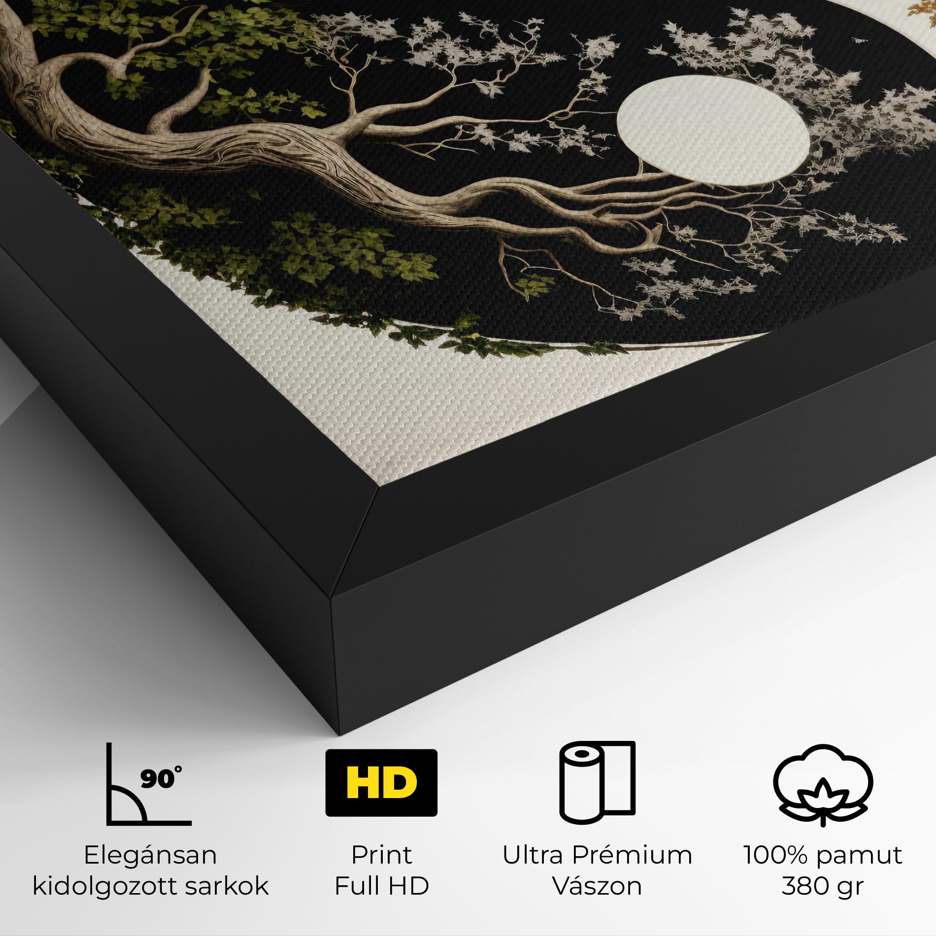 Vászonkép Tree Yinyang mockup 4