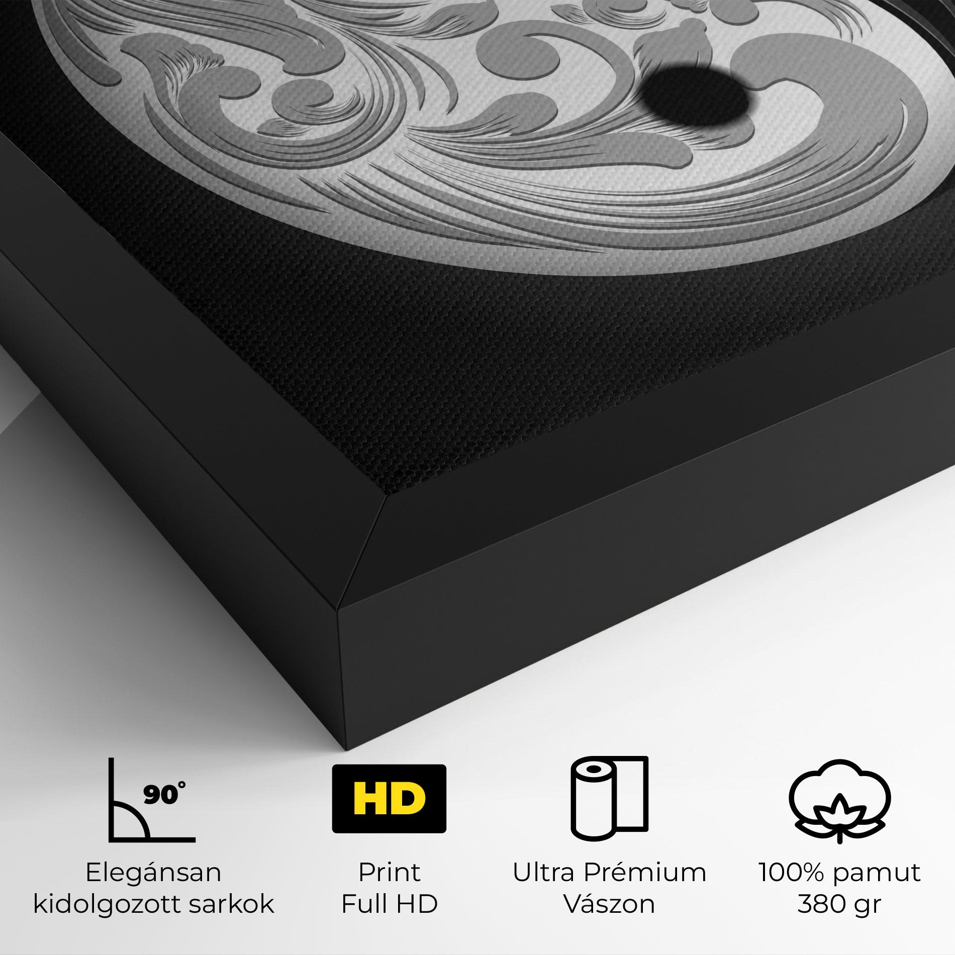 Vászonkép Yinyang Grey mockup 4