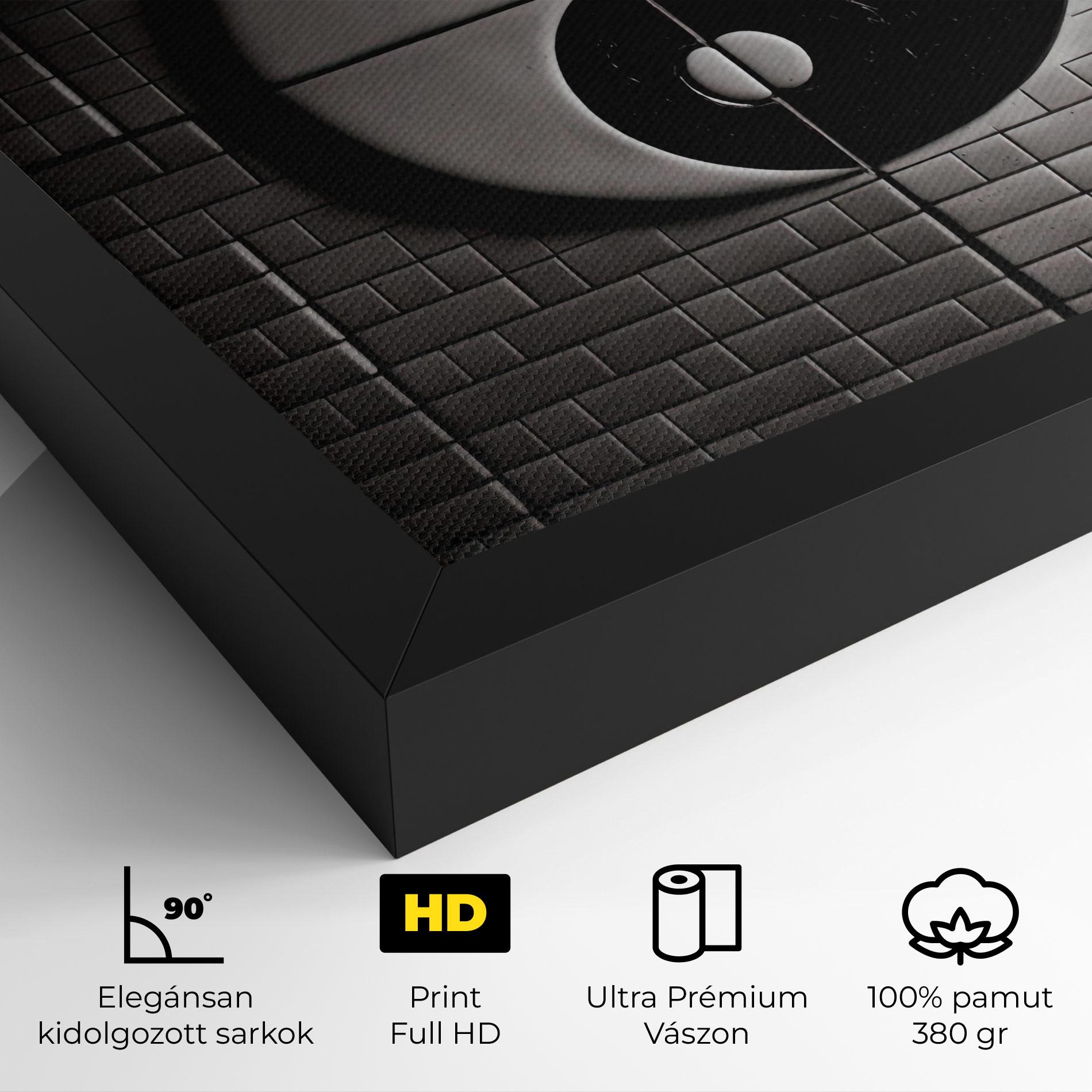 Vászonkép Yinyang Tiles Wall mockup 4