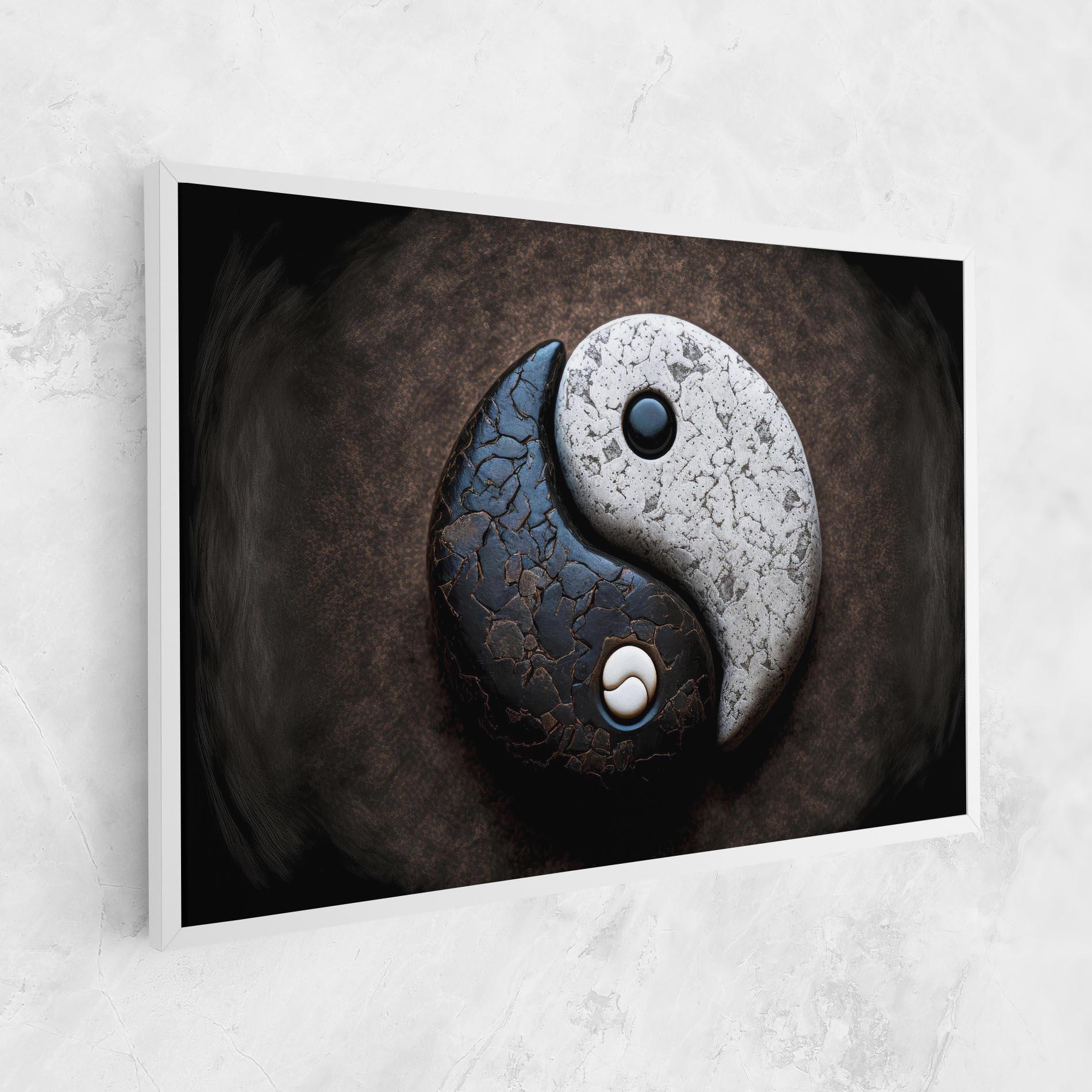 Vászonkép Black Stone Yinyang mockup 1
