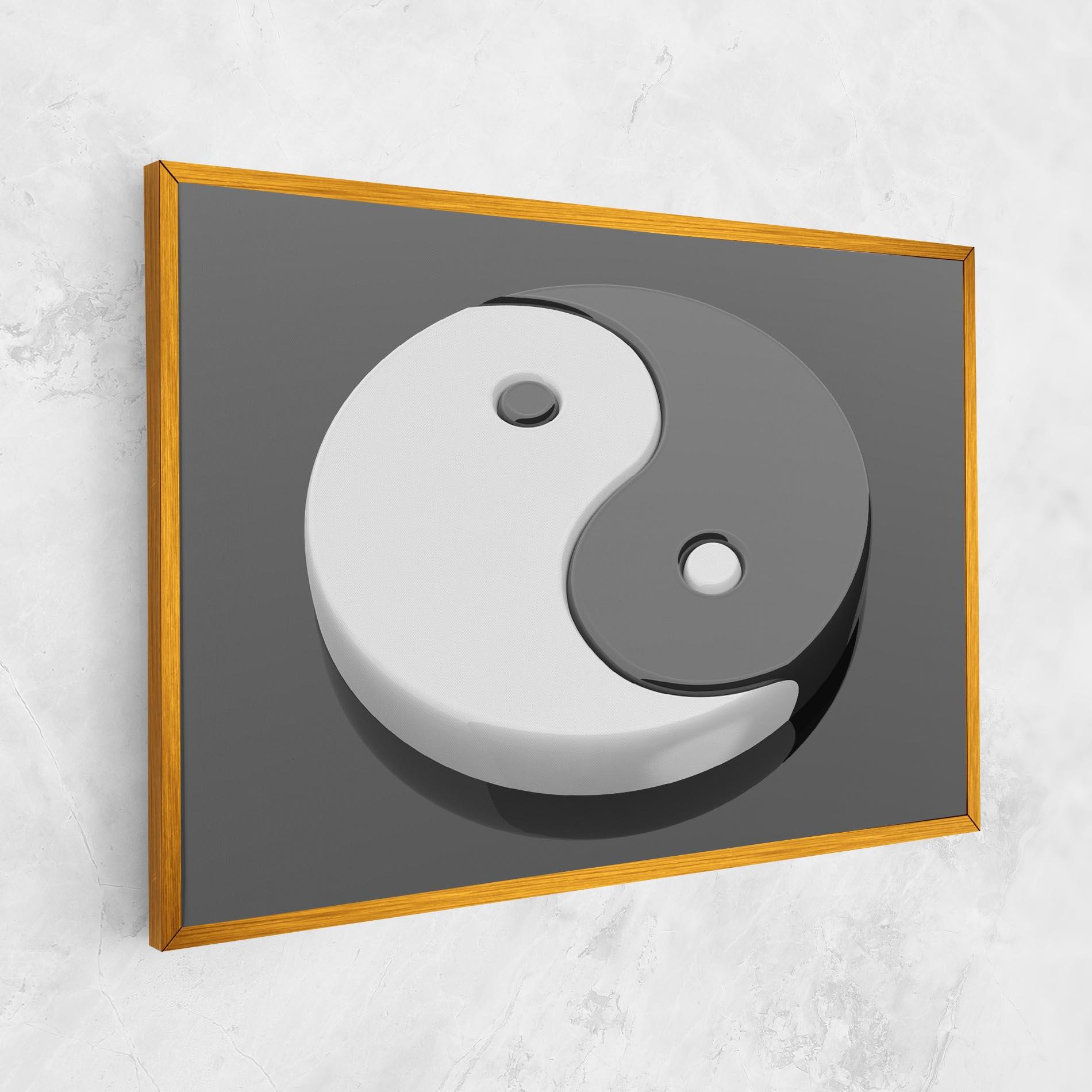 Vászonkép 3d Yinyang mockup 1