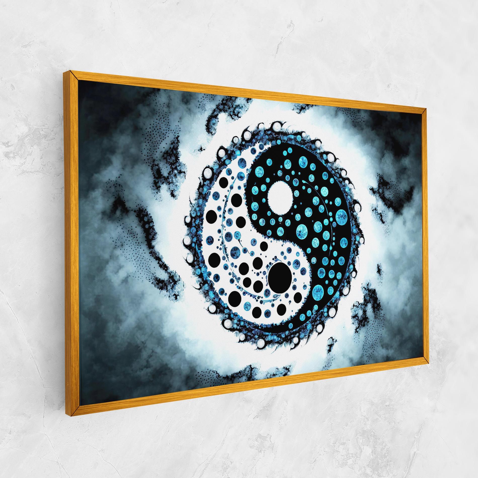 Blue White Yinyang mockup 1