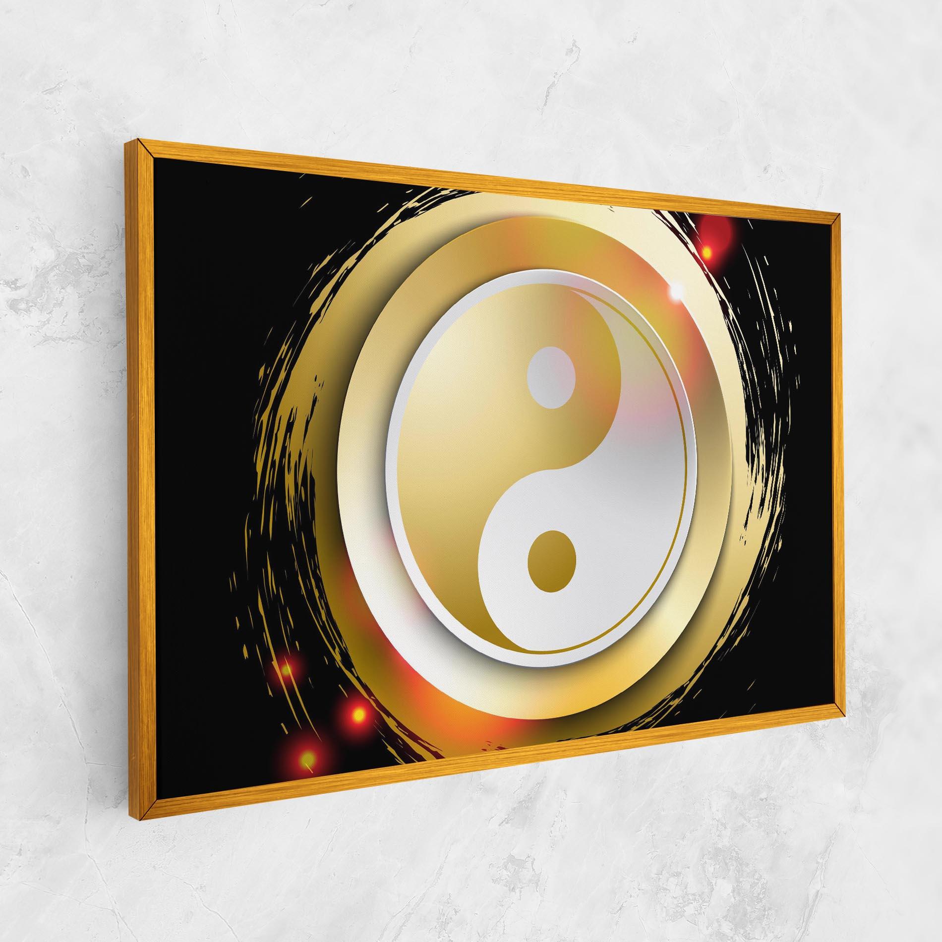 Vászonkép Gold Light Yinyang mockup 1