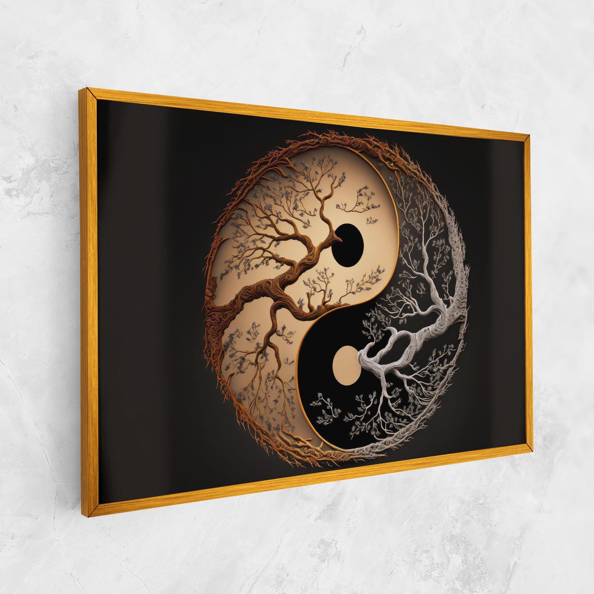 Vászonkép Old Tree Yinyang mockup 1