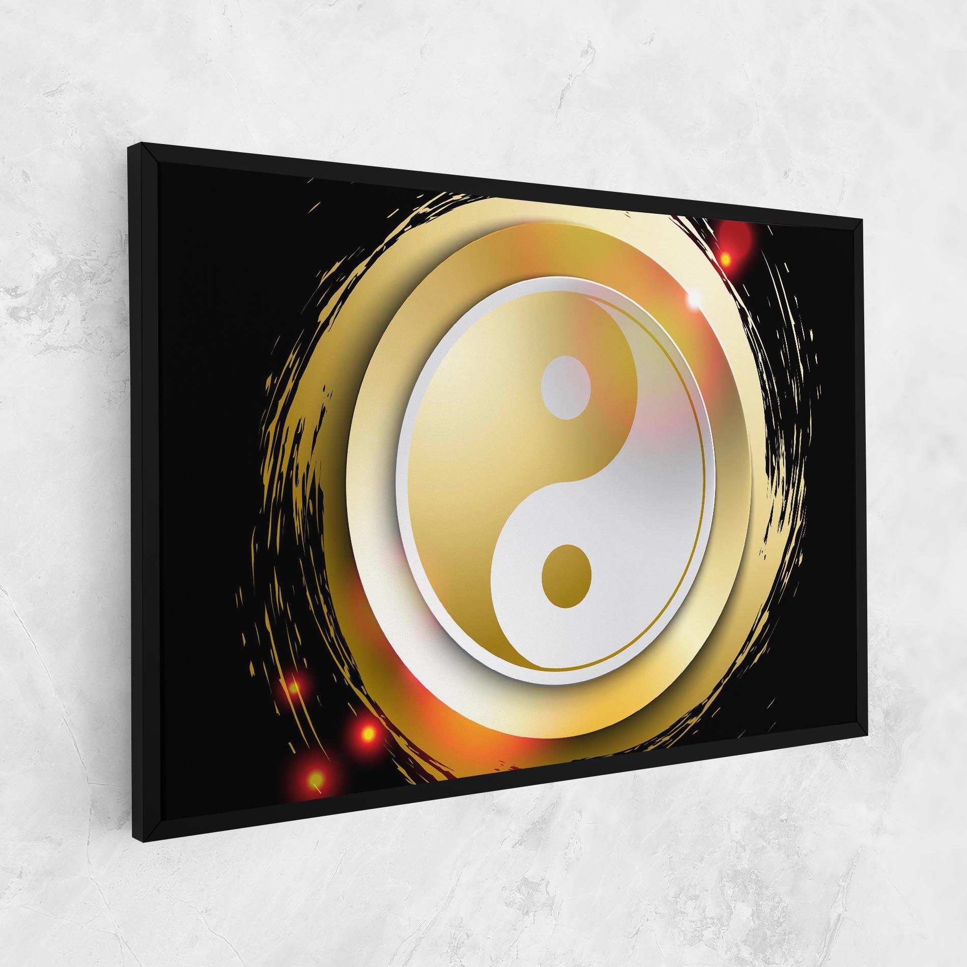 Vászonkép Gold Light Yinyang mockup 1