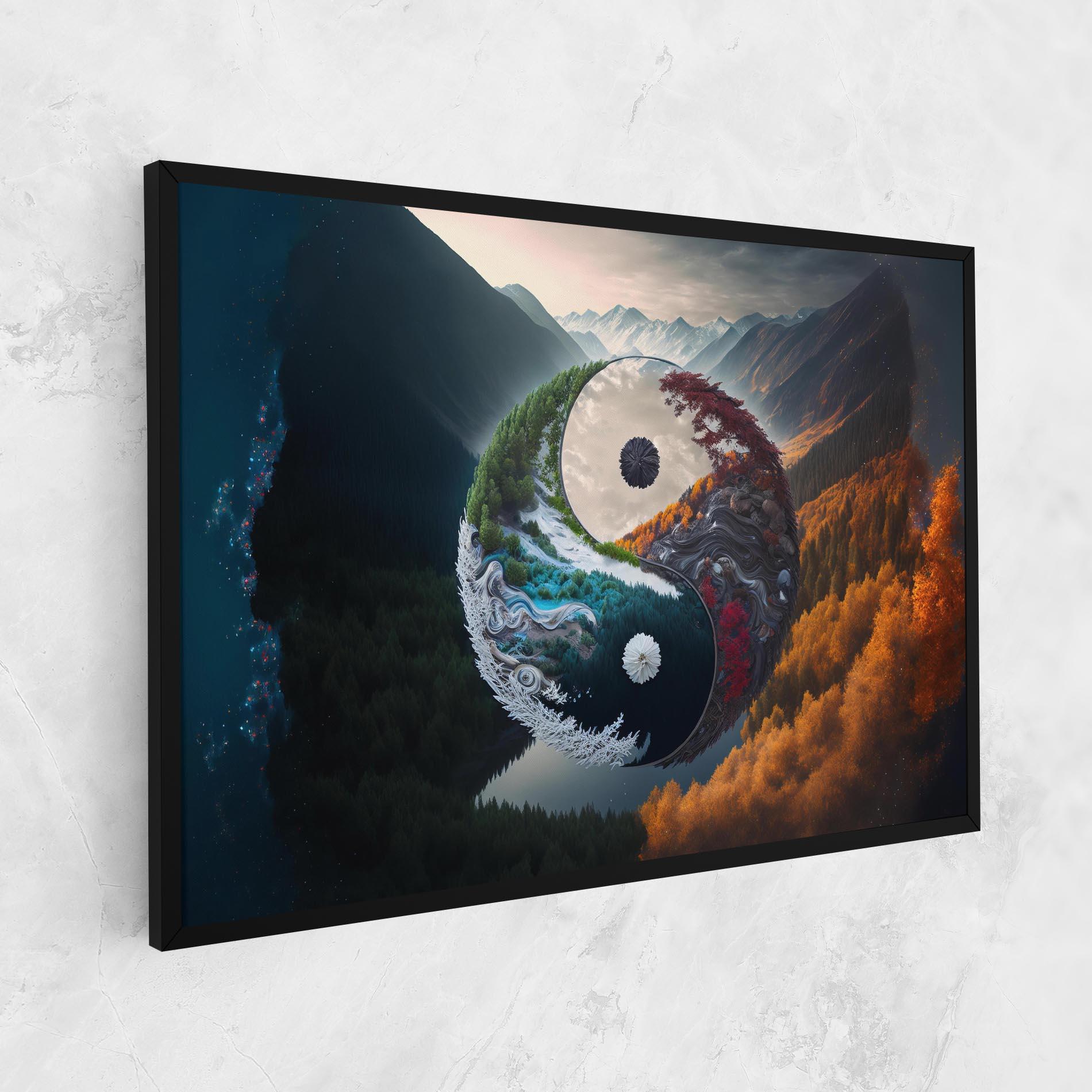 Vászonkép Mountain Yinyang mockup 1