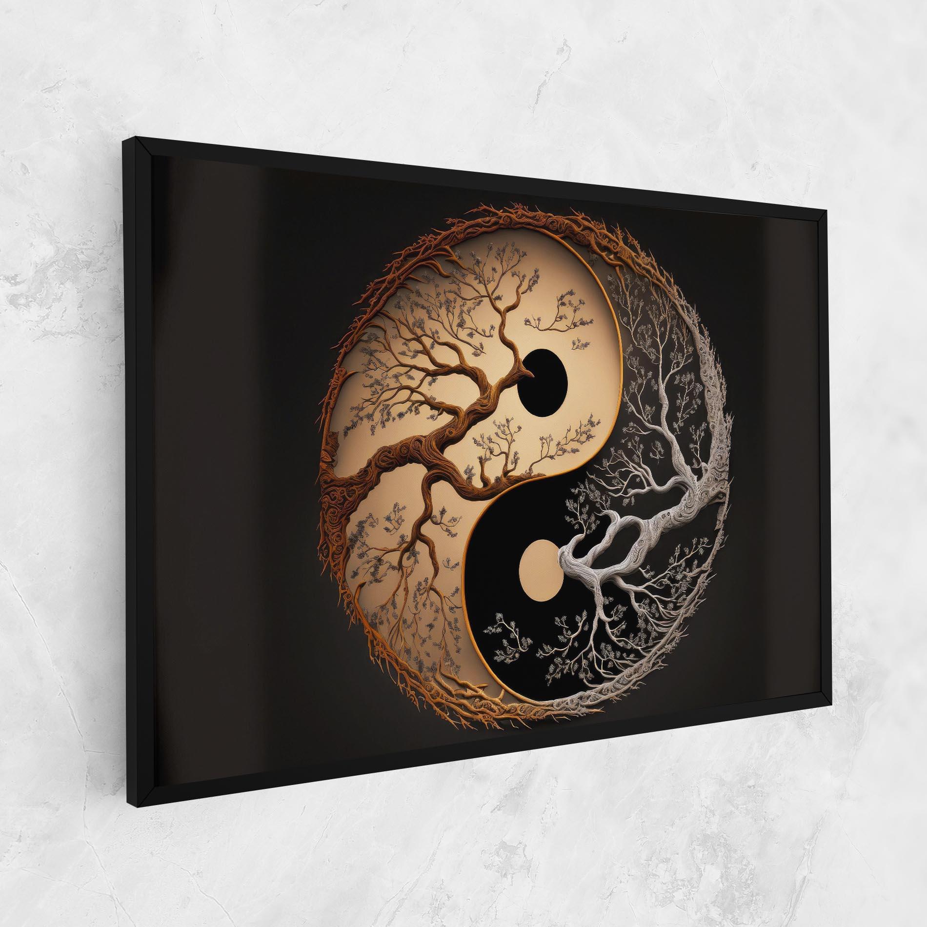 Vászonkép Old Tree Yinyang mockup 1