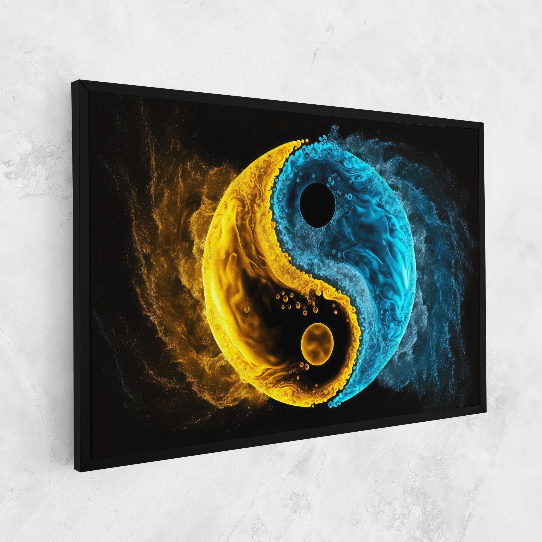 Yellow Blue Yinyang mockup 1