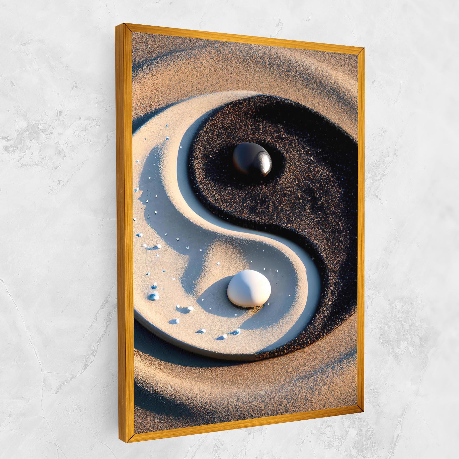 Vászonkép Pretty Sand Yinyang mockup 1