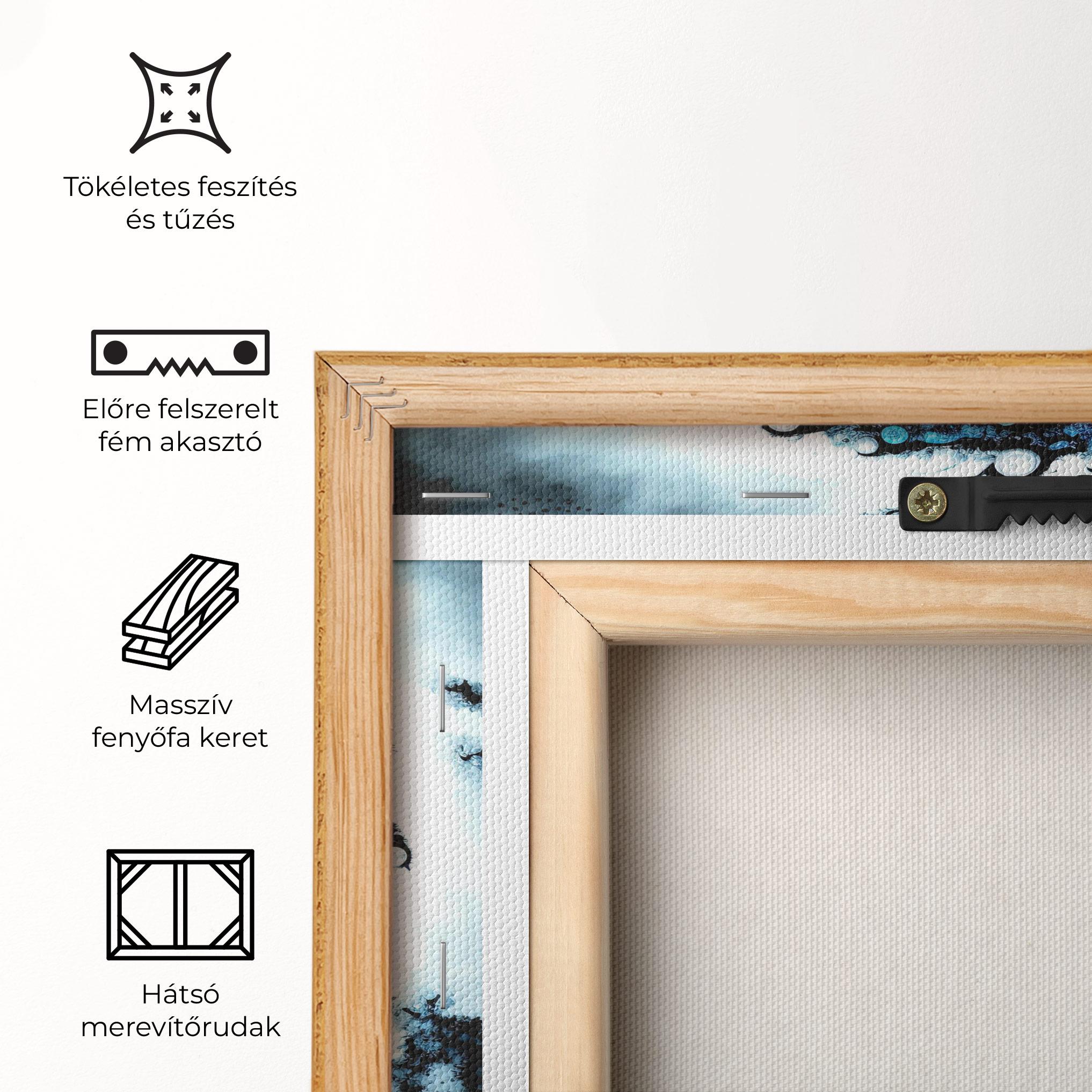 Vászonkép Blue White Yinyang mockup 5