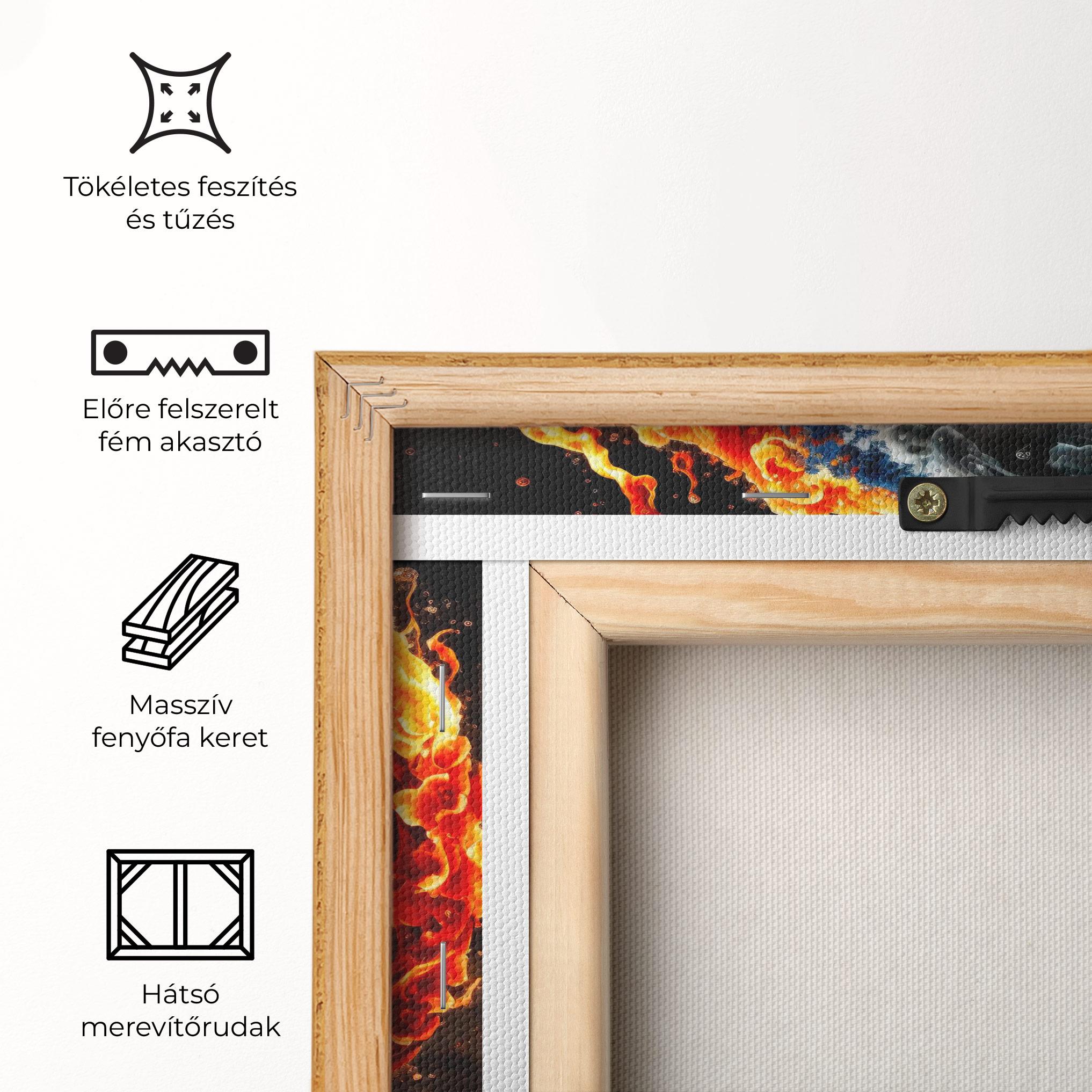 Vászonkép Fire Water Yin Yang mockup 5