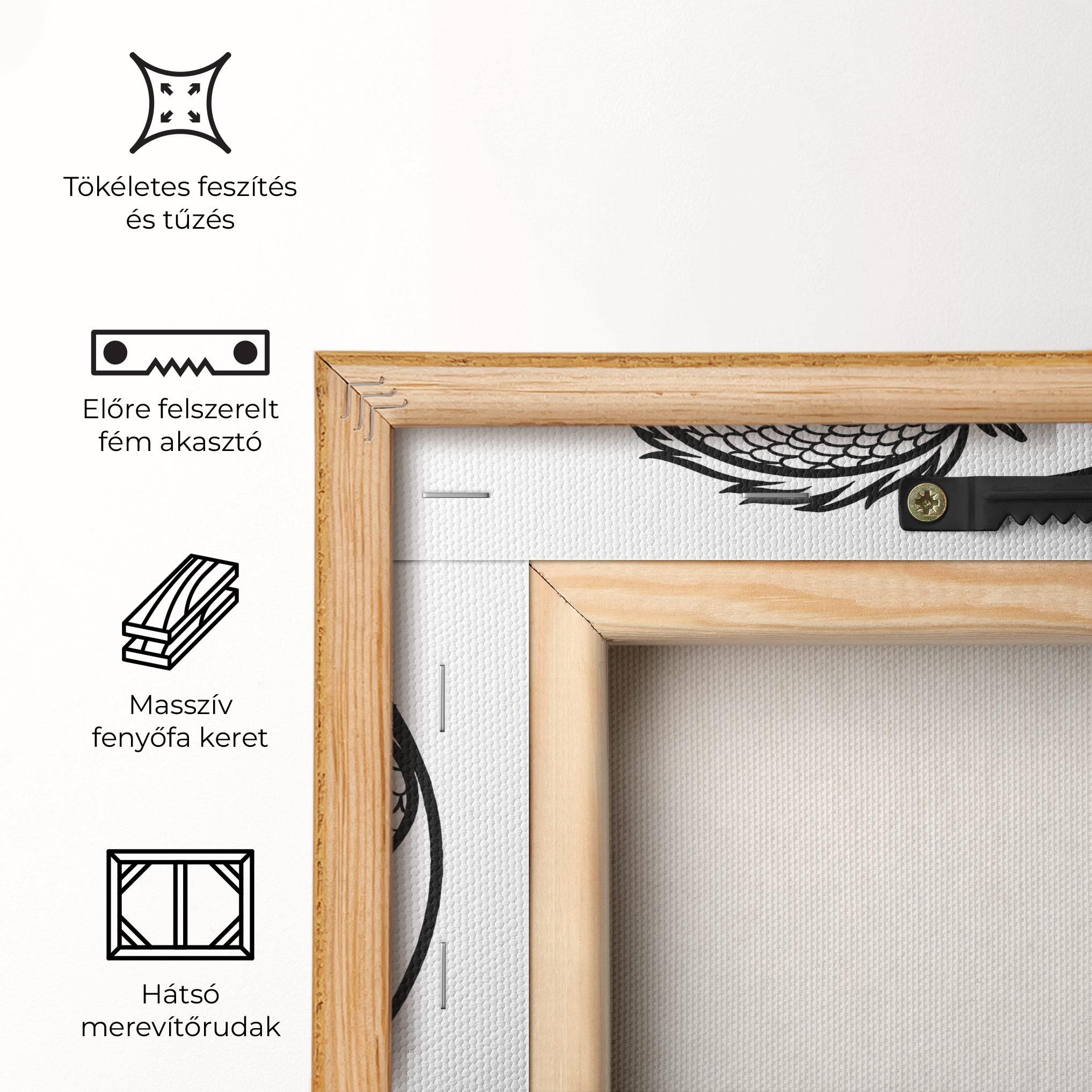 Vászonkép Tiger Dragon Yinyang mockup 5