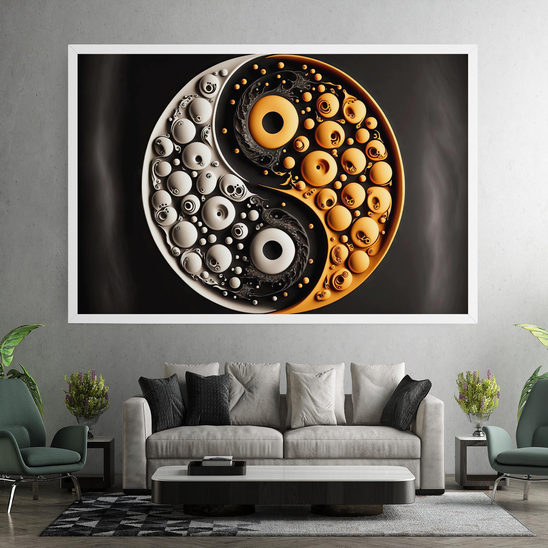 Vászonkép Cream Balls Yinyang mockup 7