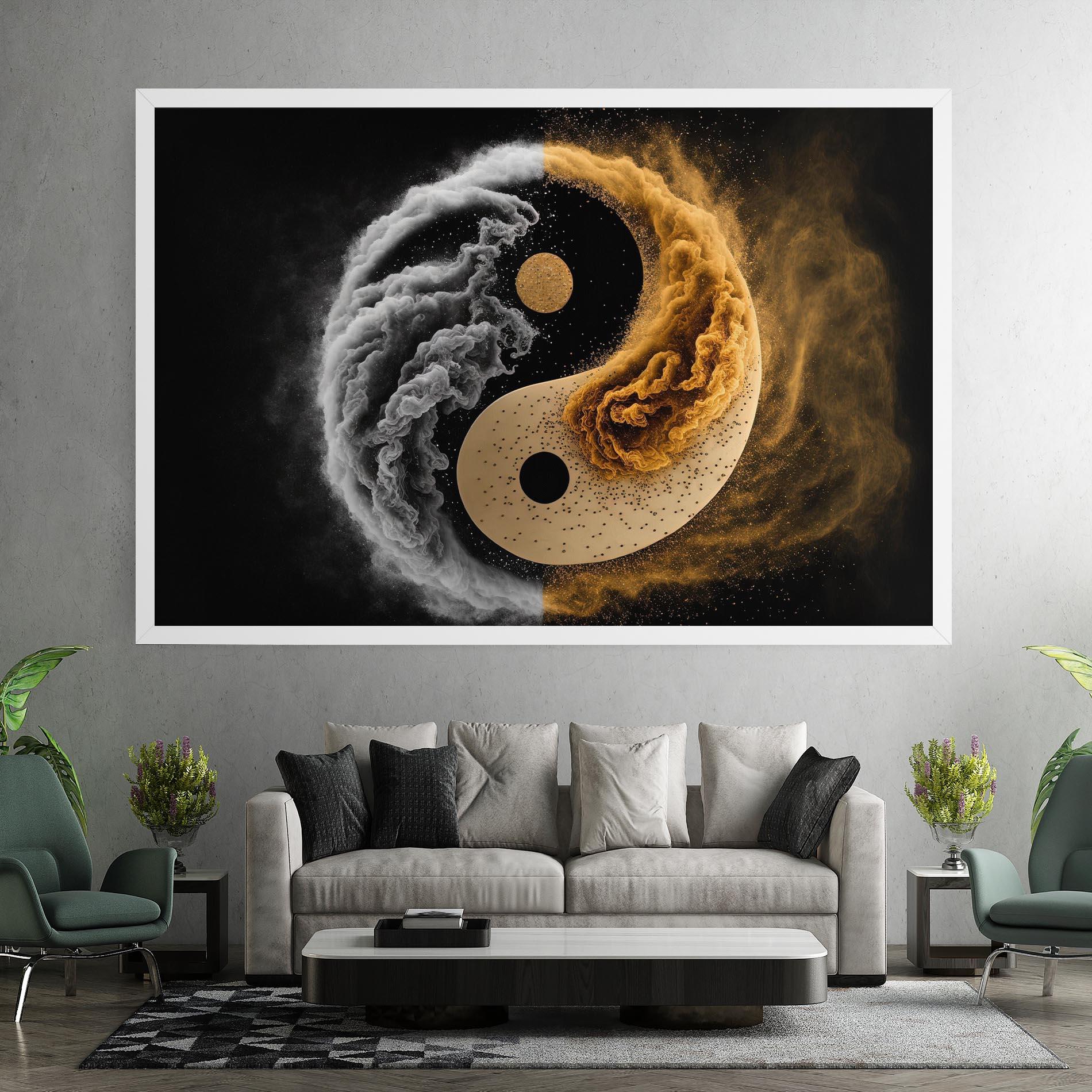 Vászonkép Cream Smoke Yinyang mockup 7