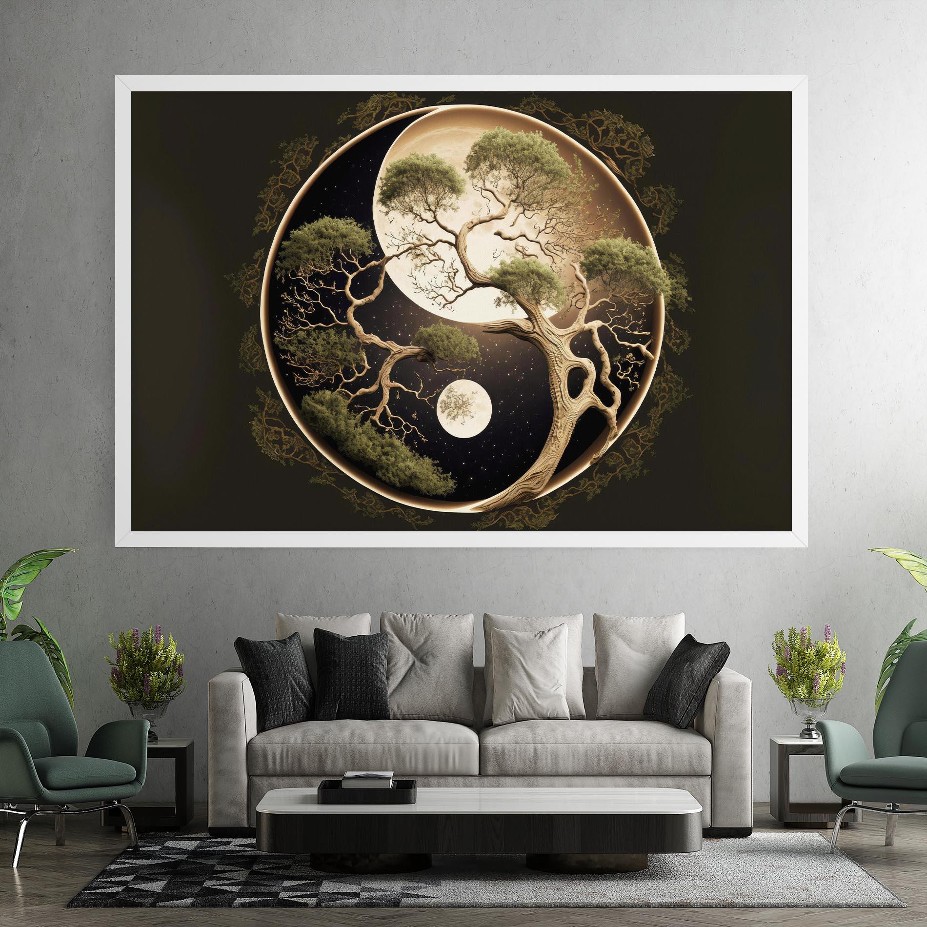 Vászonkép Green Tree Yinyang mockup 7