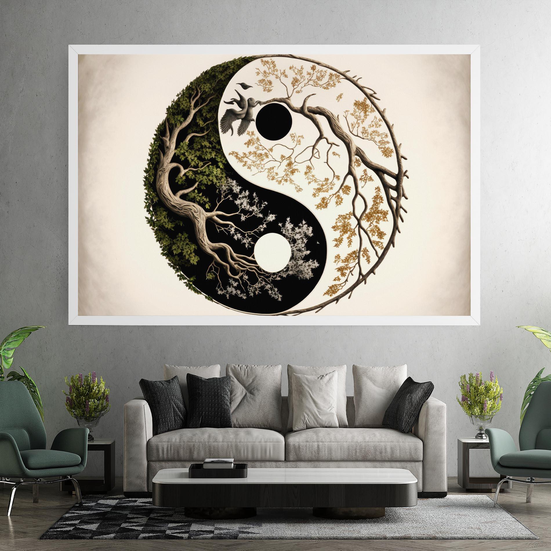 Vászonkép Tree Yinyang mockup 7