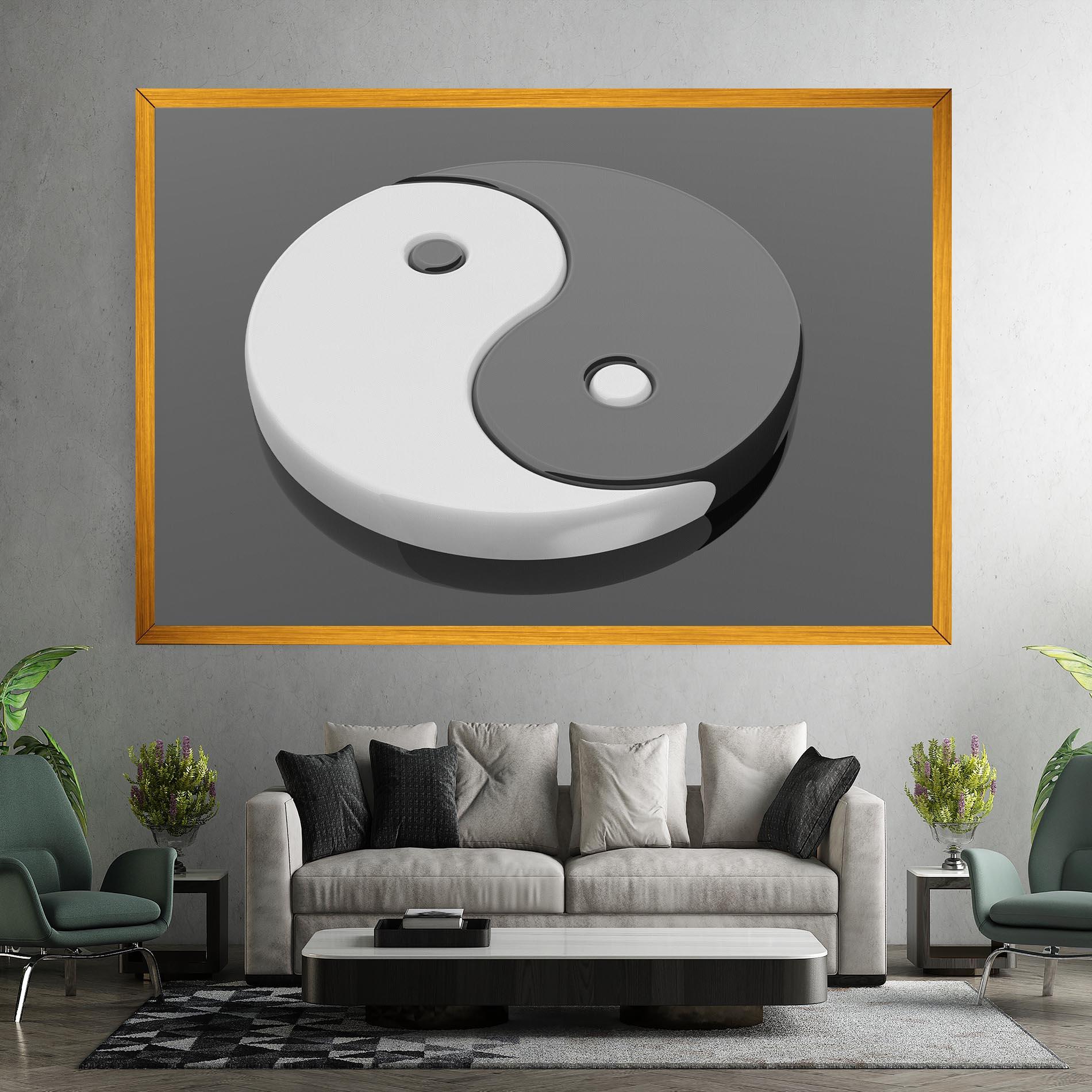 Vászonkép 3d Yinyang mockup 7