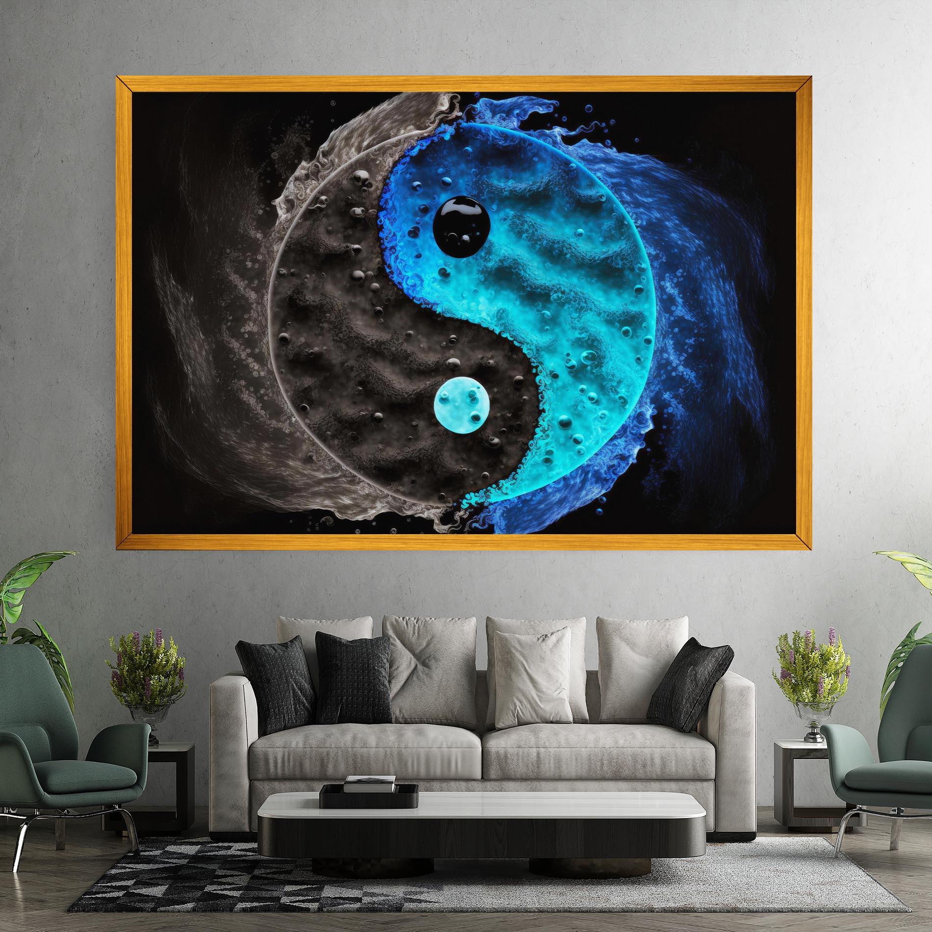 Vászonkép Blue Water Yinyang mockup 7