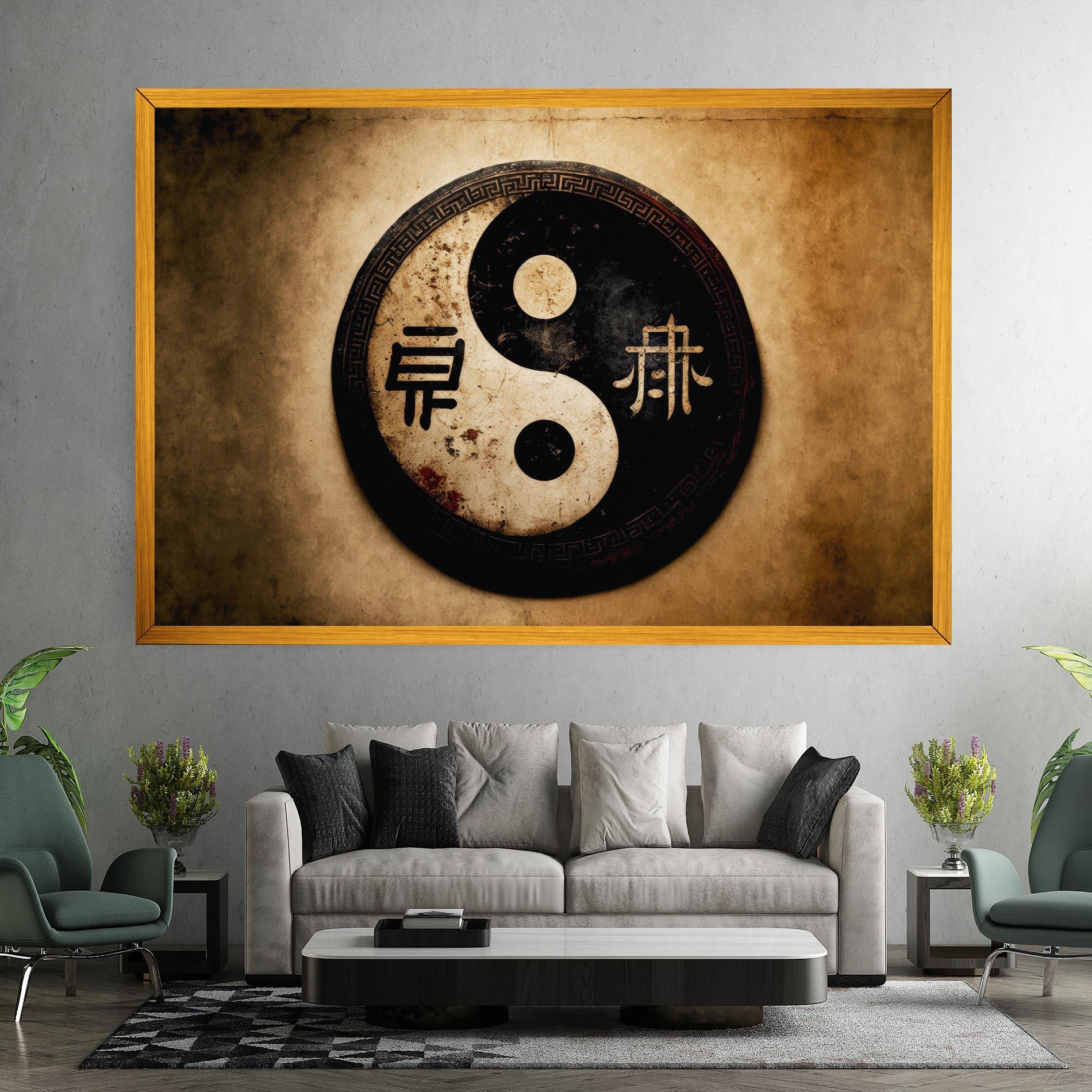 Vászonkép Chinese Yinyang mockup 7