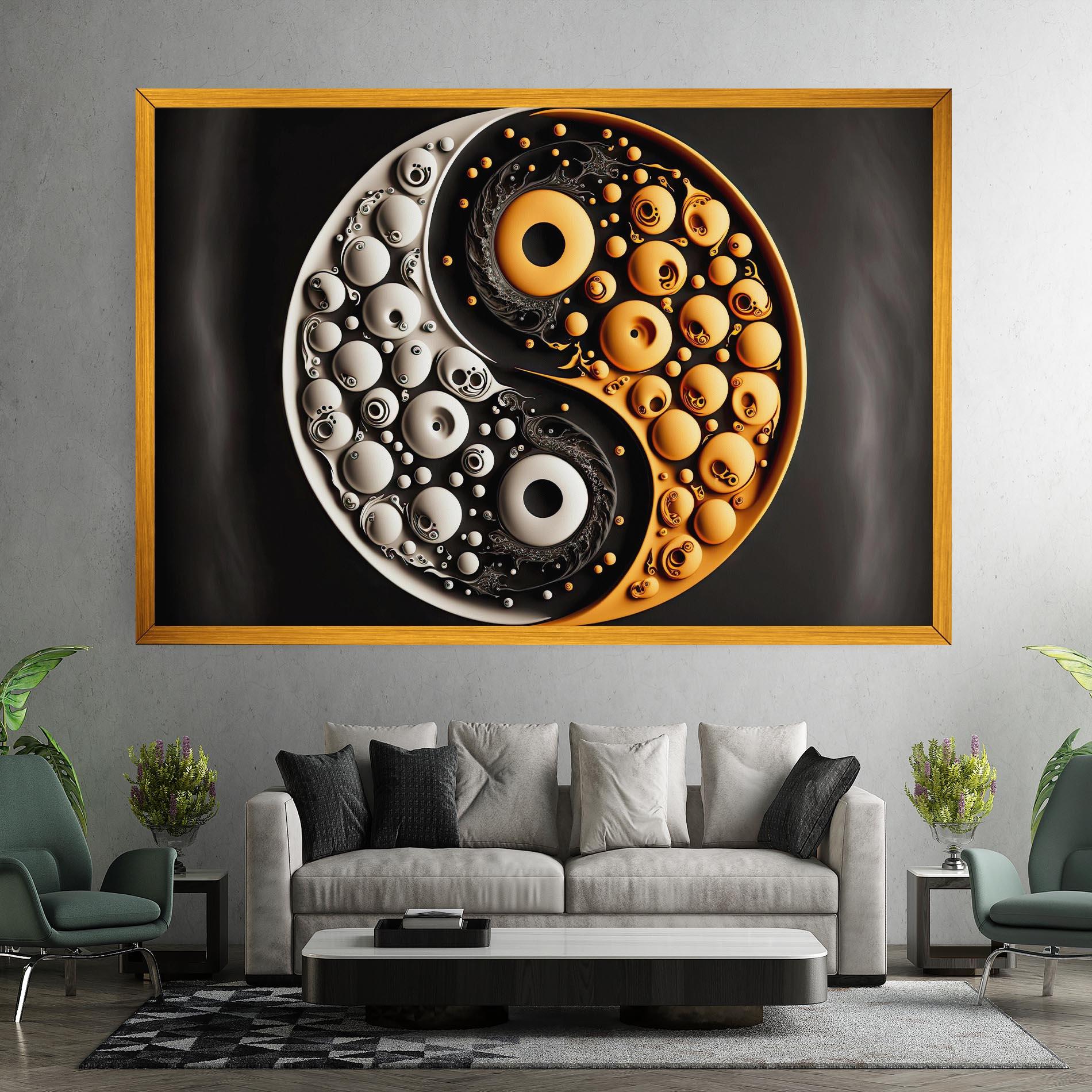 Vászonkép Cream Balls Yinyang mockup 7