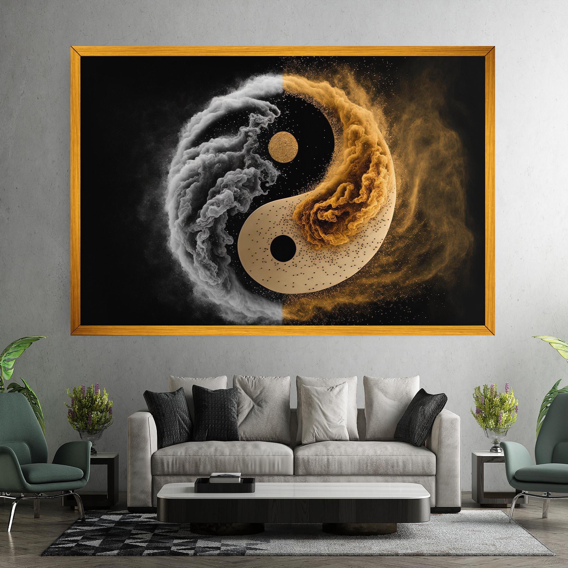 Vászonkép Cream Smoke Yinyang mockup 7