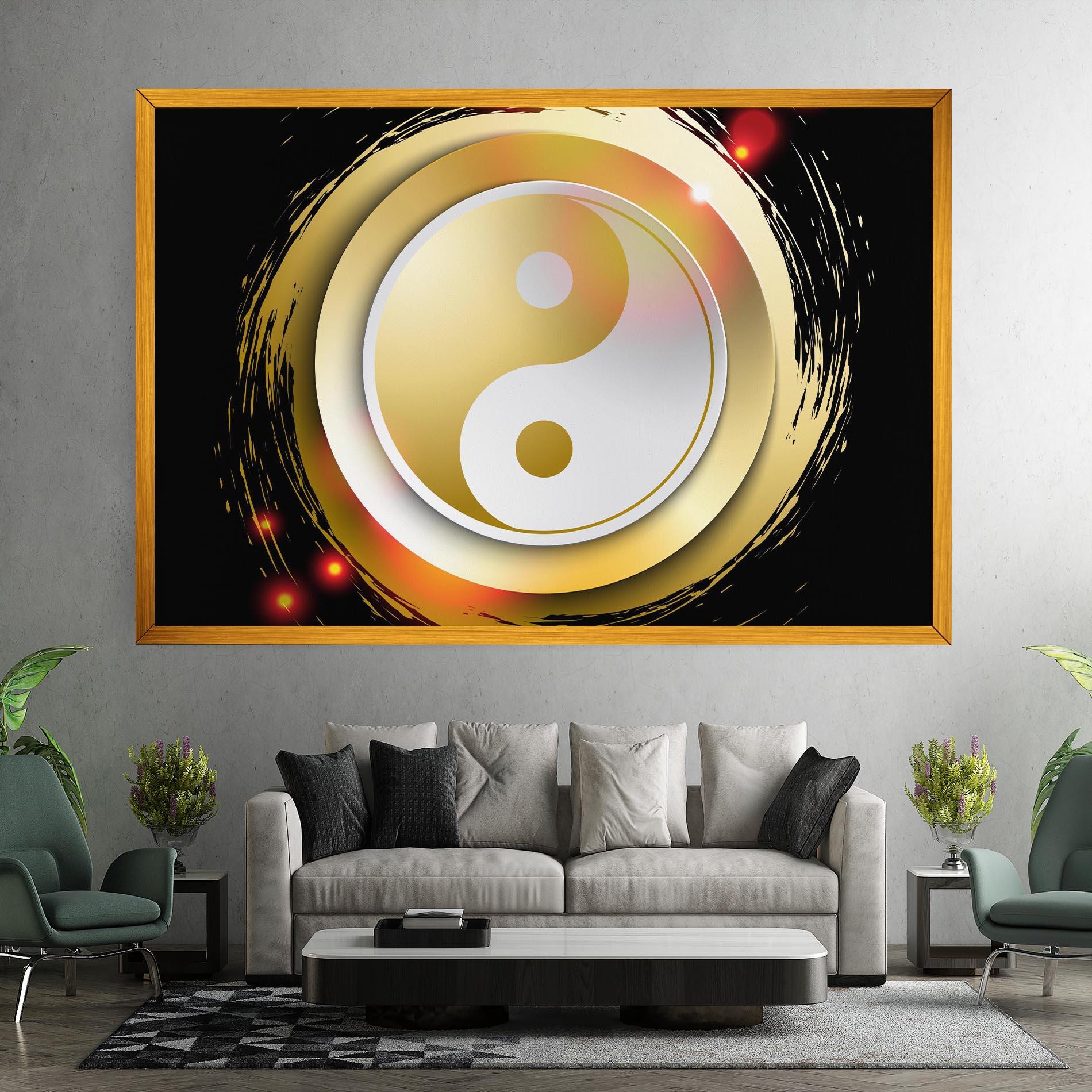 Vászonkép Gold Light Yinyang mockup 7