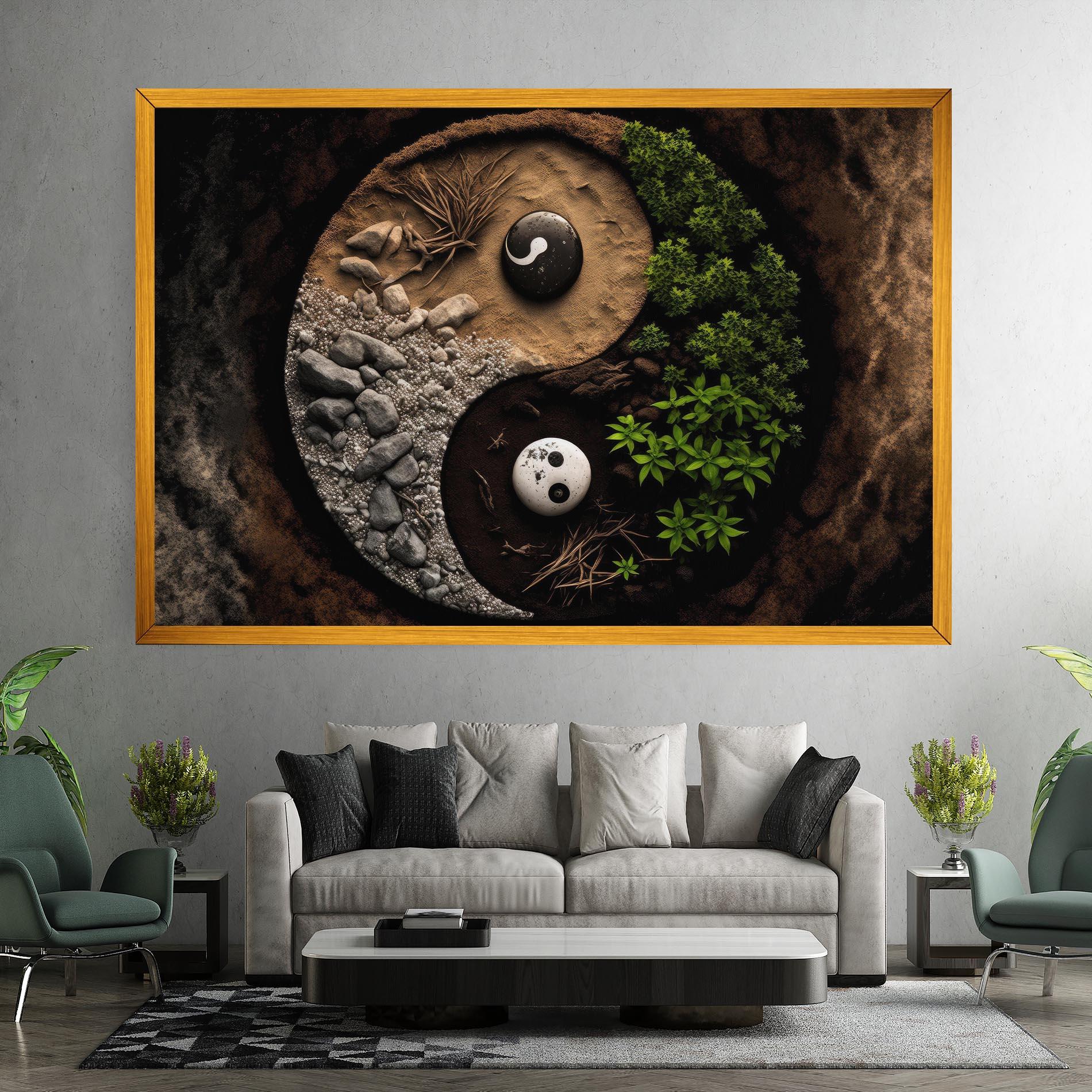 Vászonkép Nature Yinyang mockup 7