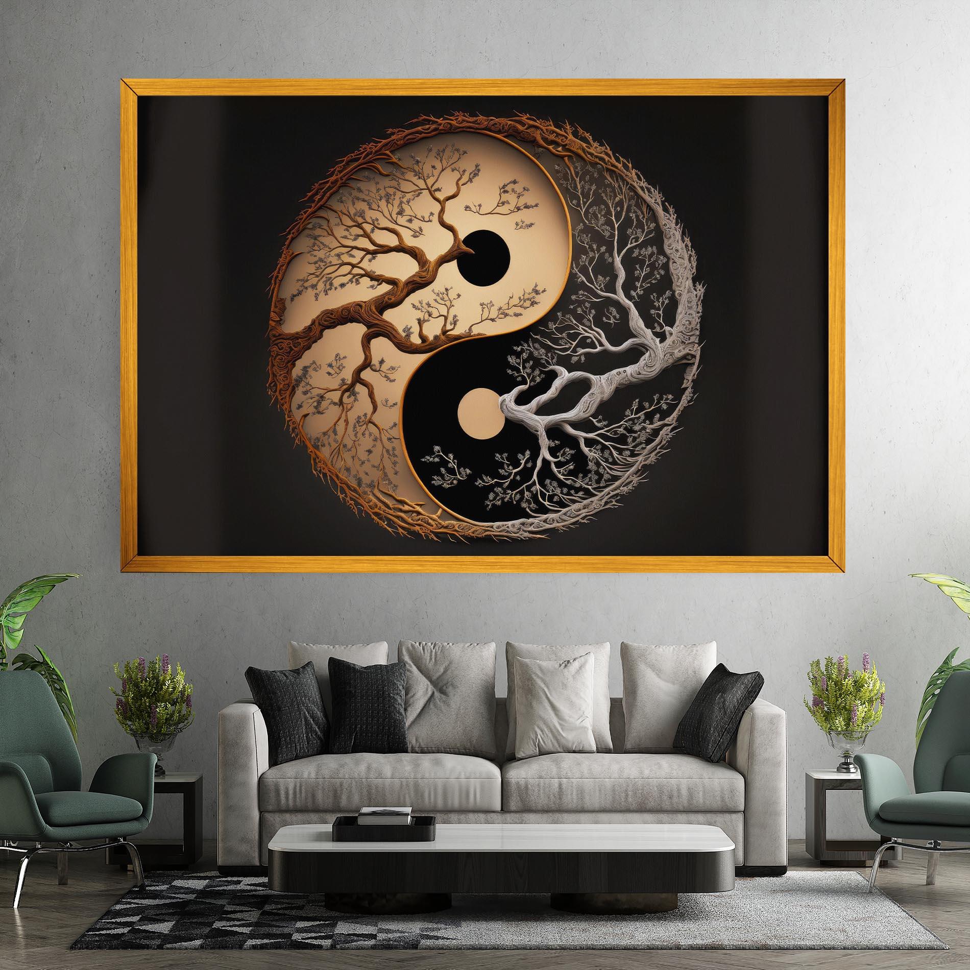 Vászonkép Old Tree Yinyang mockup 7