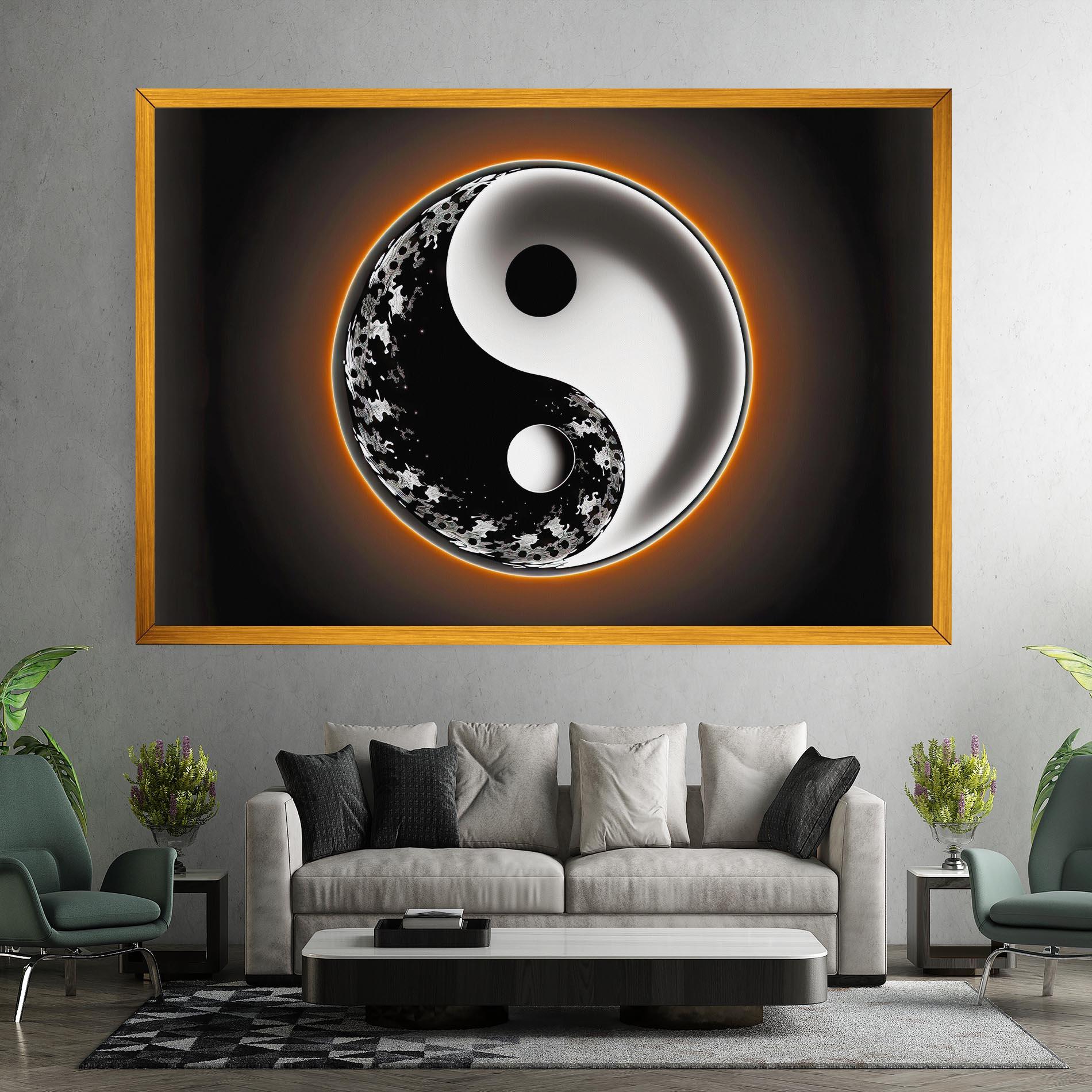 Vászonkép Purple Light Yinyang mockup 7