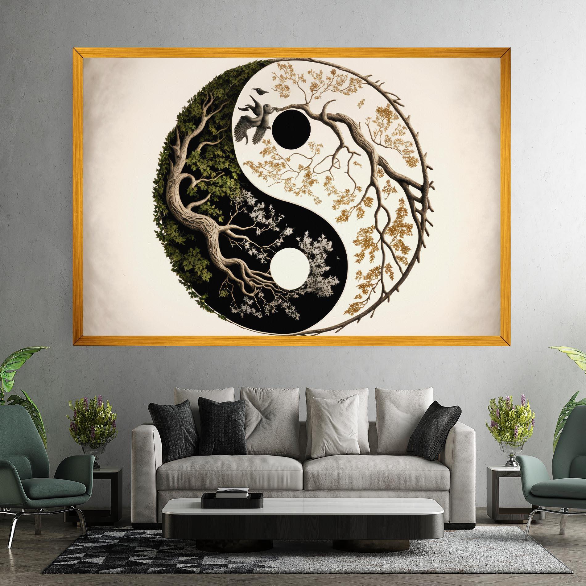 Vászonkép Tree Yinyang mockup 7