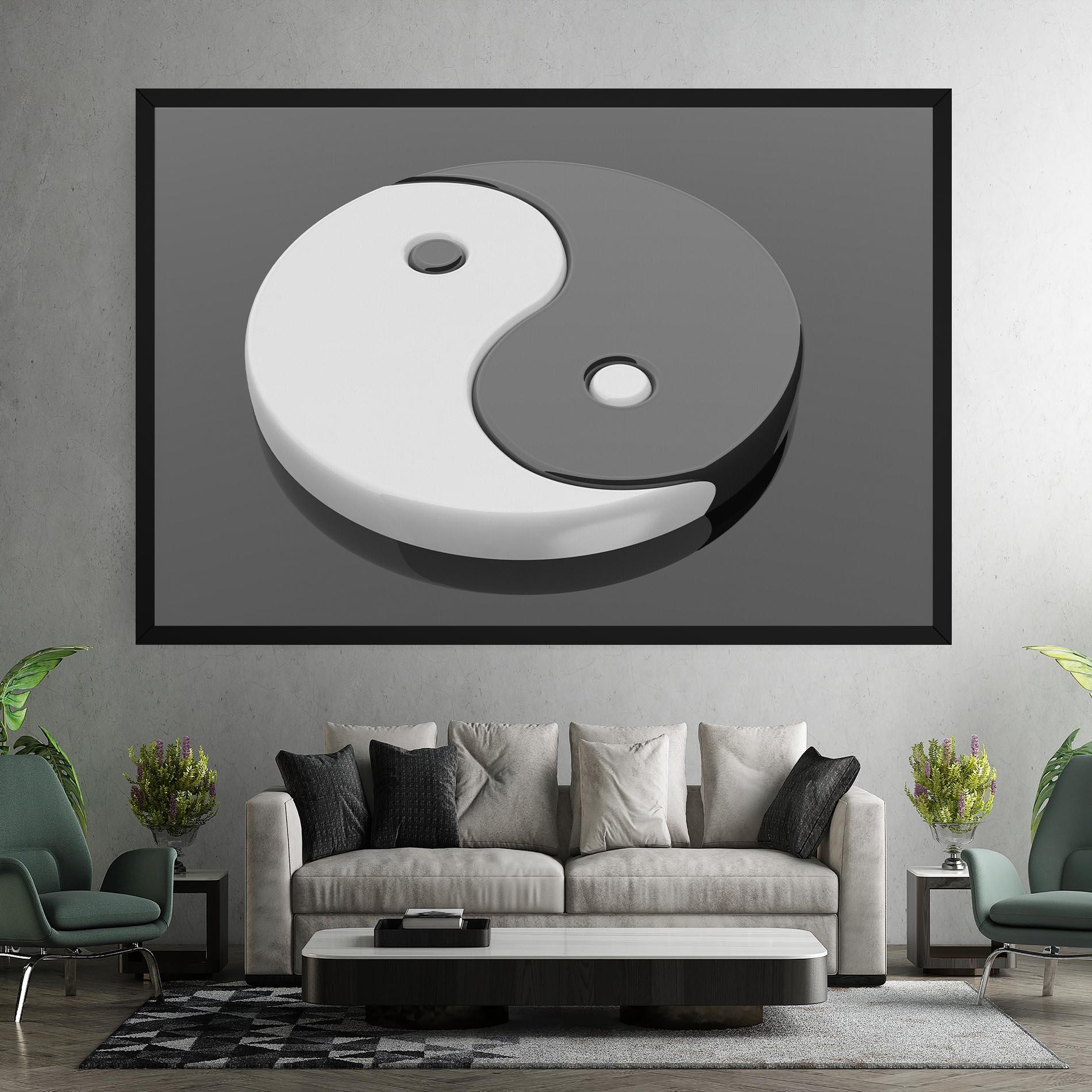 Vászonkép 3d Yinyang mockup 7