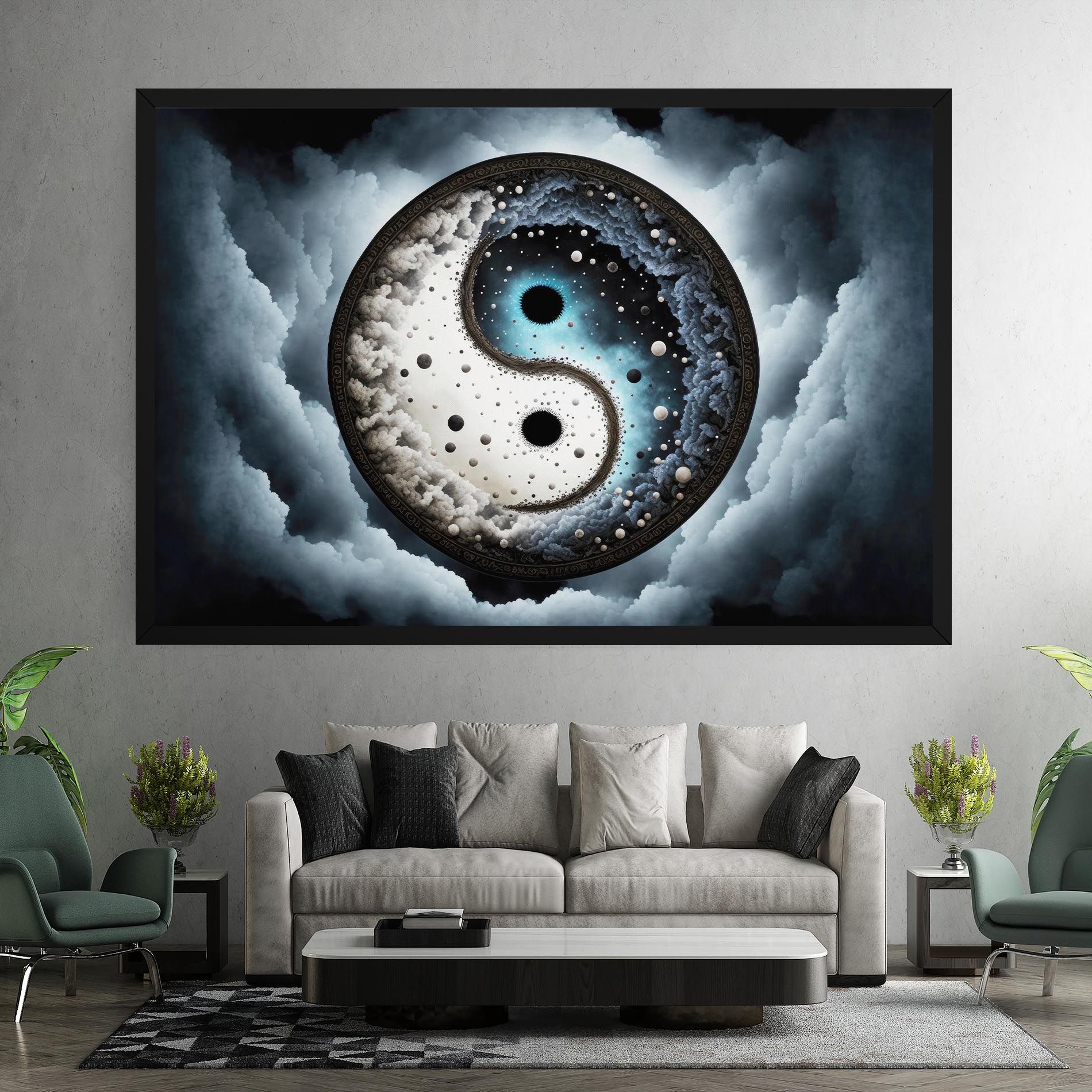Black Blue Yinyang mockup 7