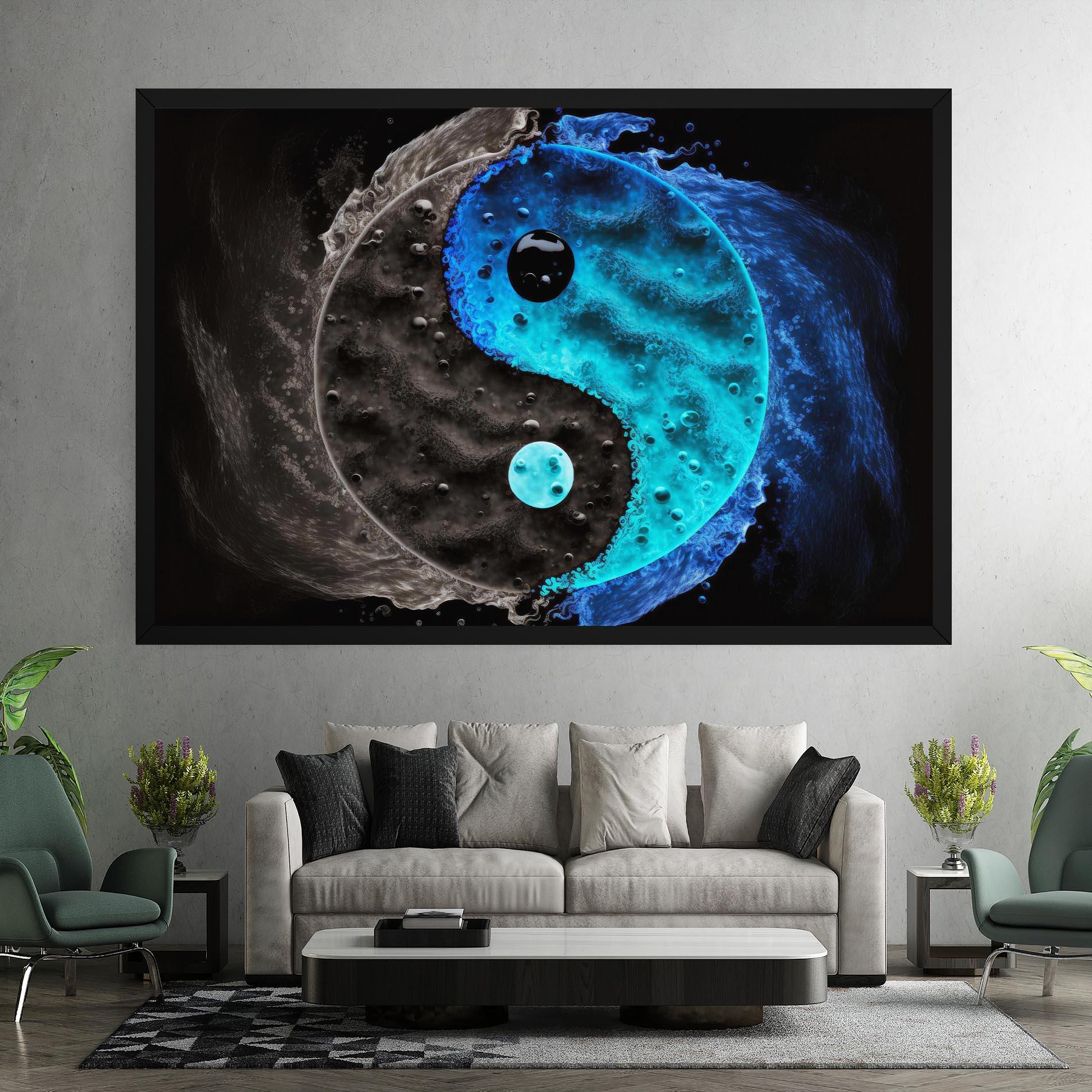 Vászonkép Blue Water Yinyang mockup 7