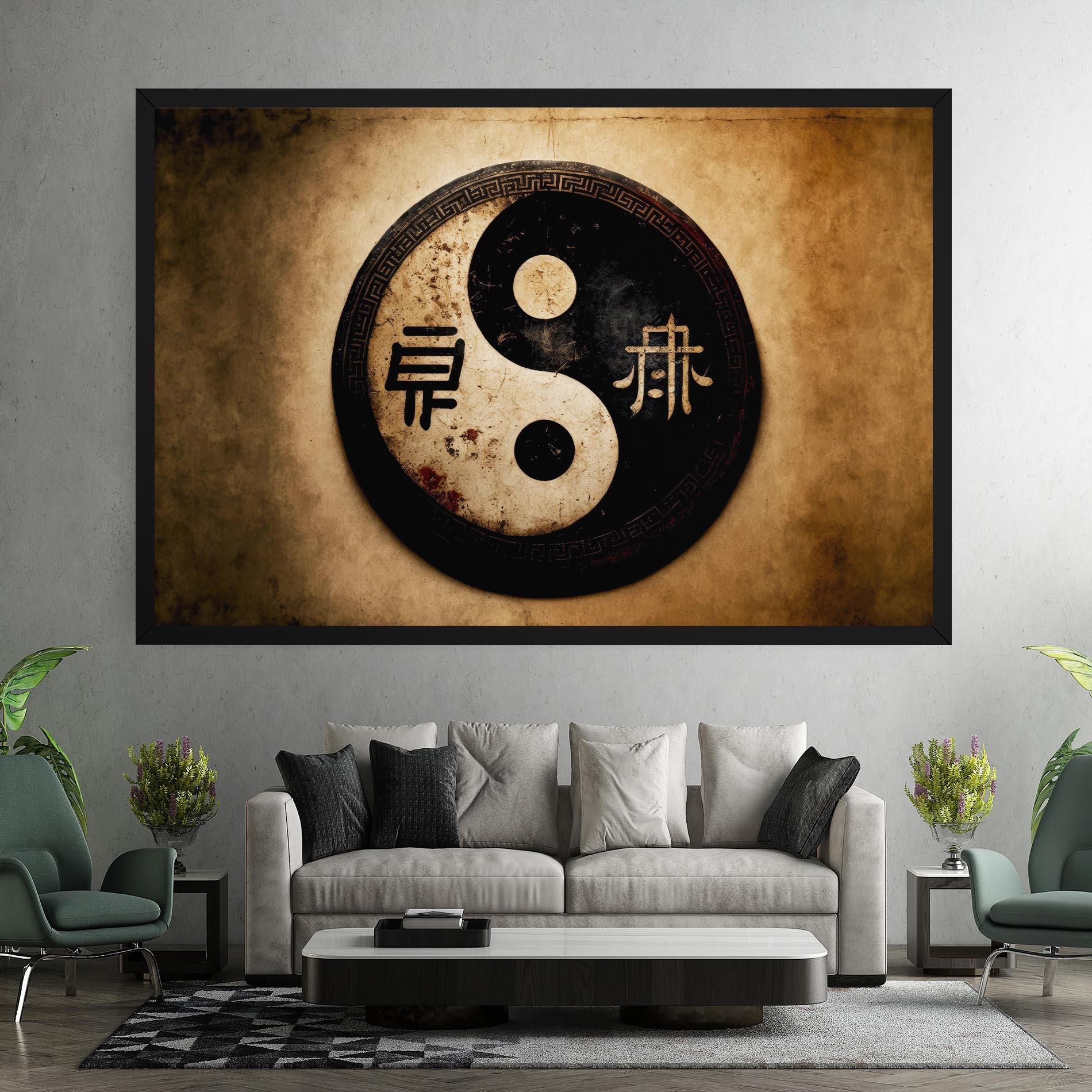 Vászonkép Chinese Yinyang mockup 7