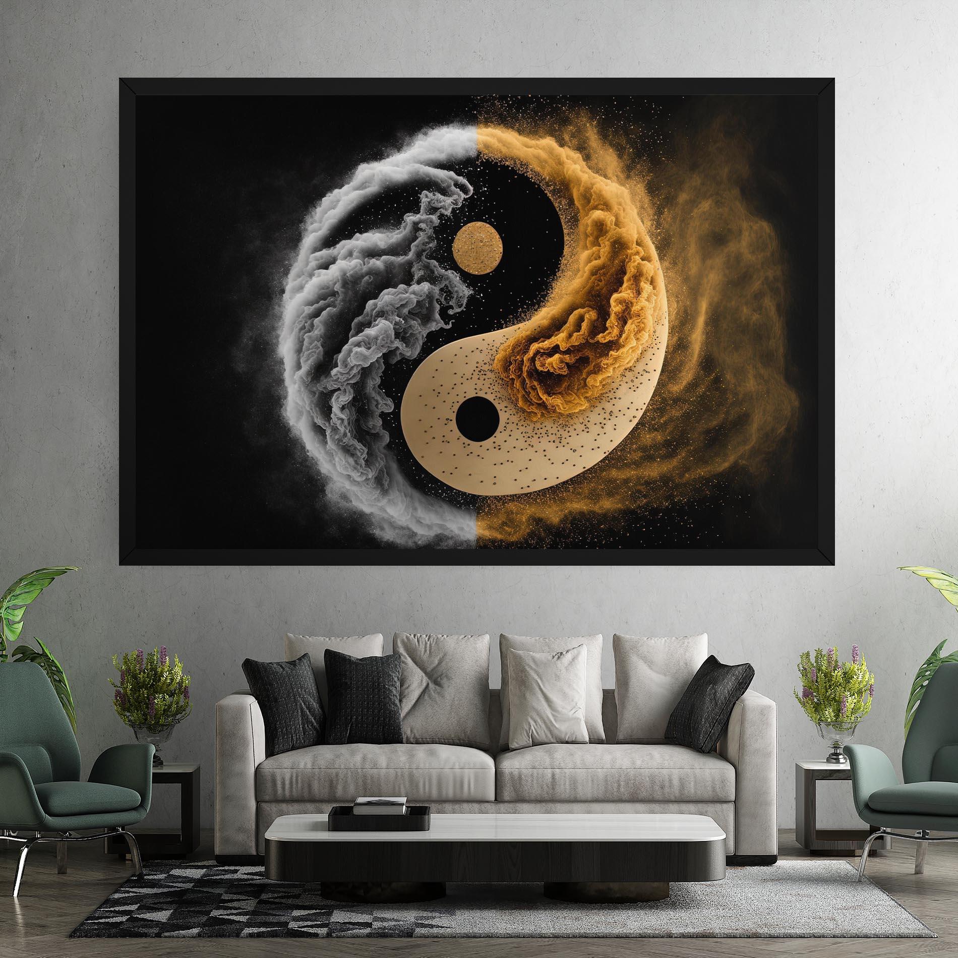Vászonkép Cream Smoke Yinyang mockup 7