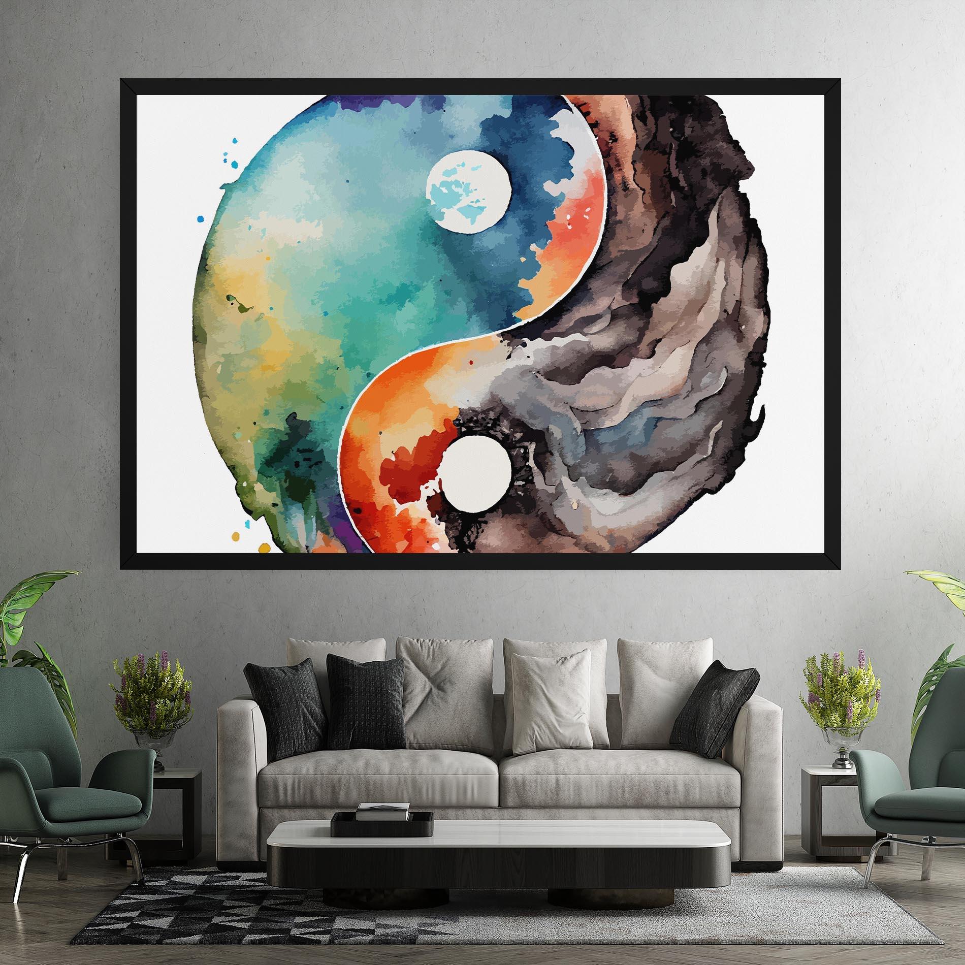 Vászonkép Earth Yinyang Art mockup 7