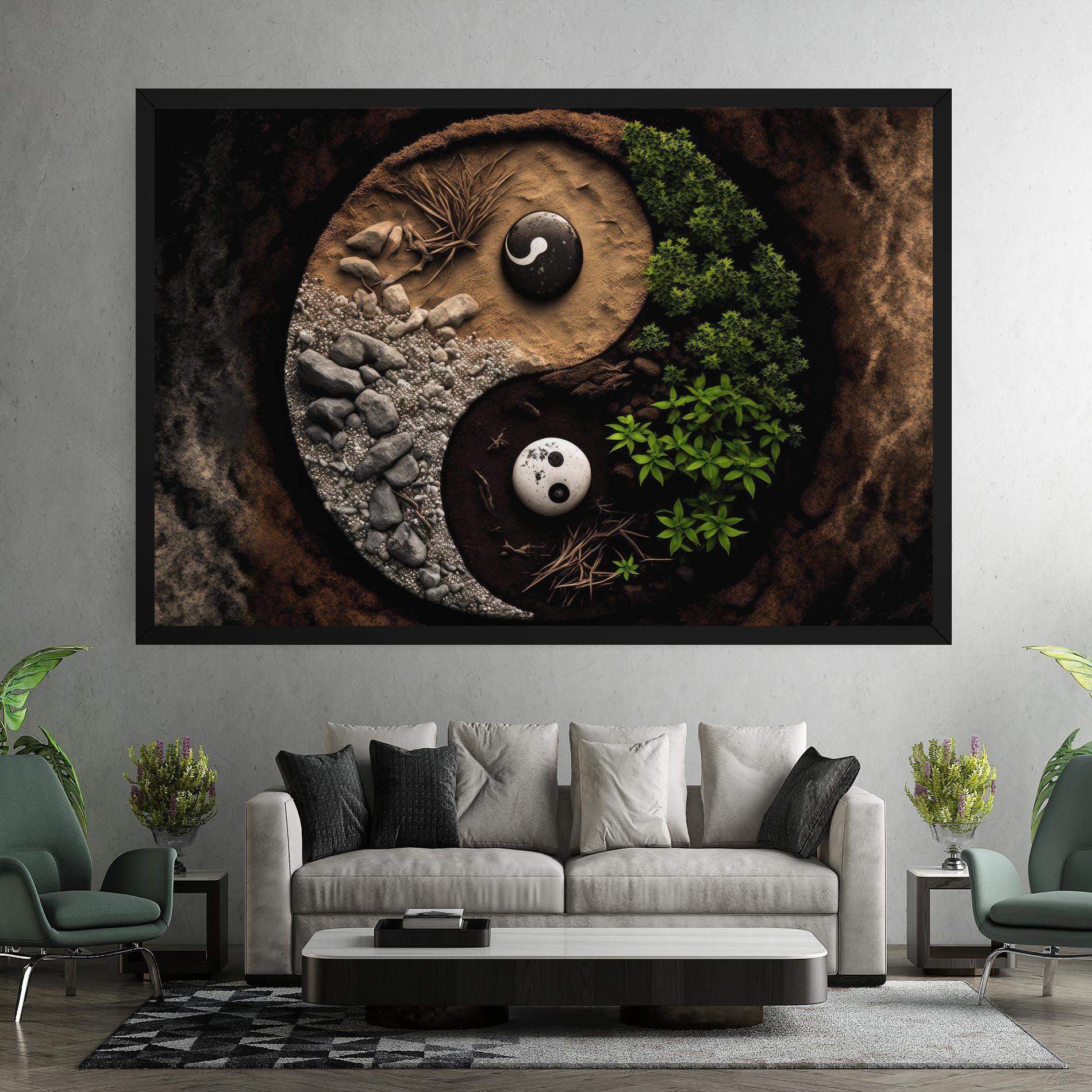 Vászonkép Nature Yinyang mockup 7