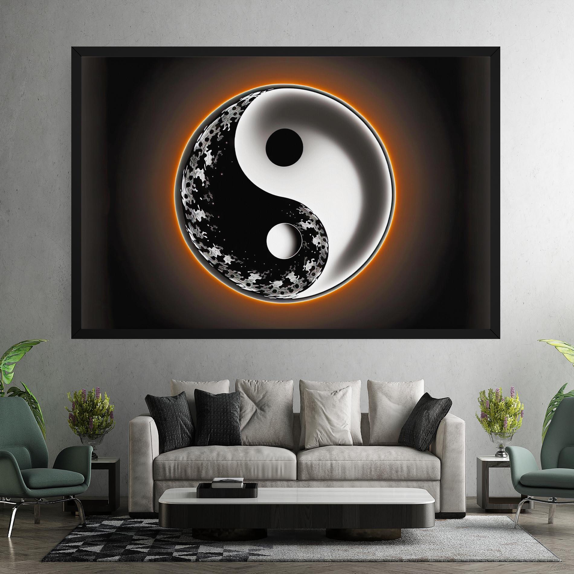 Vászonkép Purple Light Yinyang mockup 7