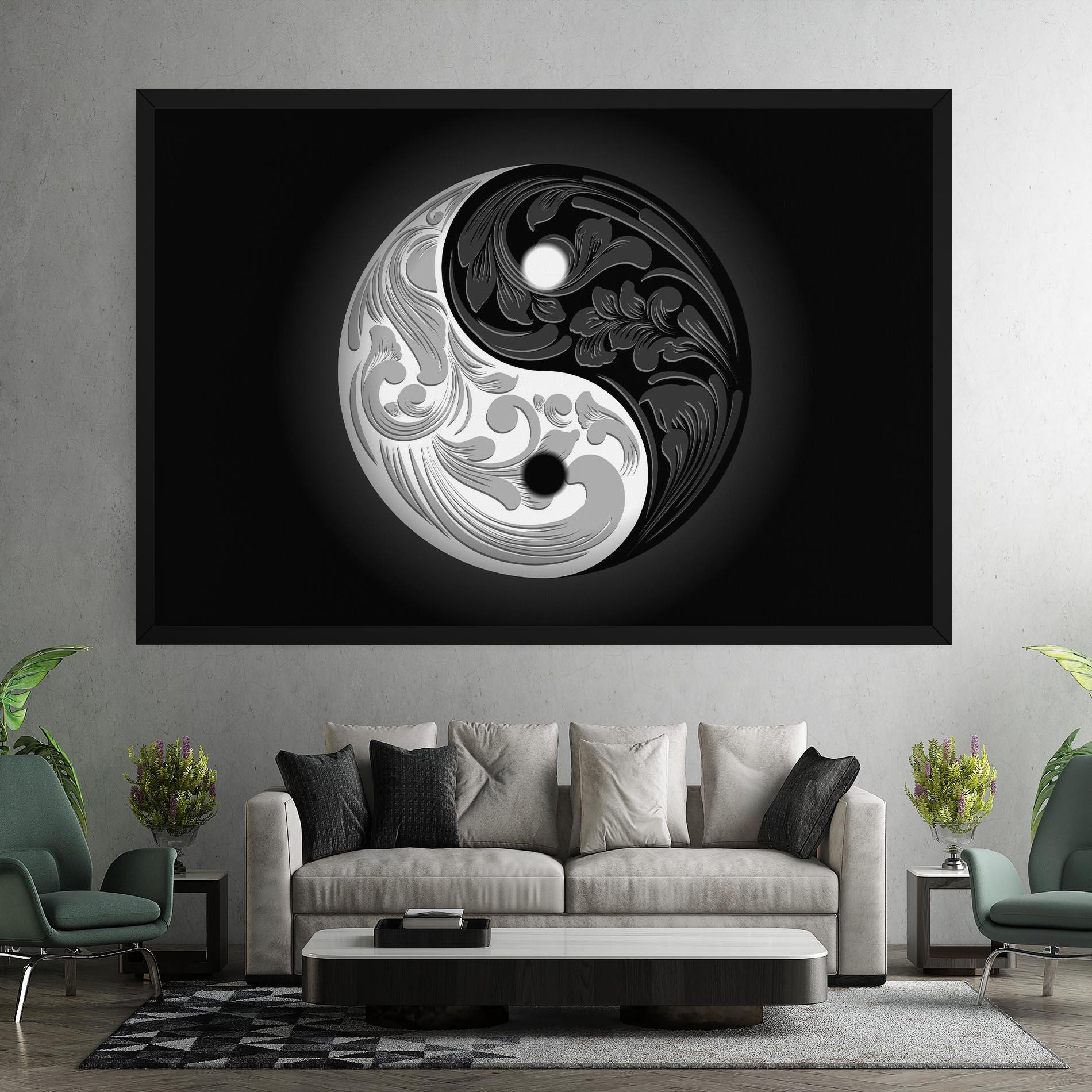 Vászonkép Yinyang Grey mockup 7